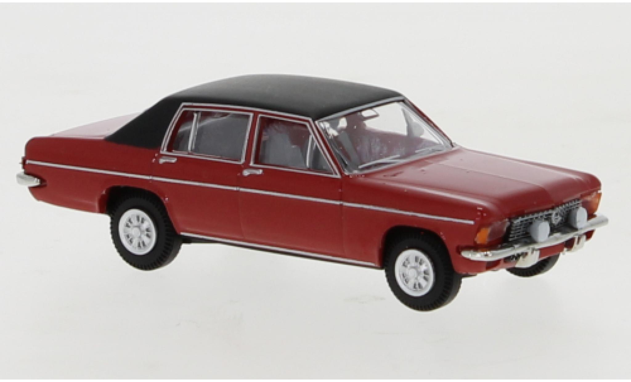 Opel Diplomat 1/87 Brekina B rood/zwart 1969 modelauto