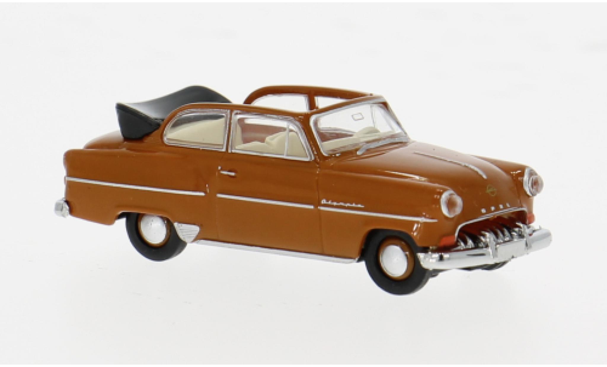 Opel Olympia 1/87 Brekina Cabrio bruin 1954 1:87 modelauto