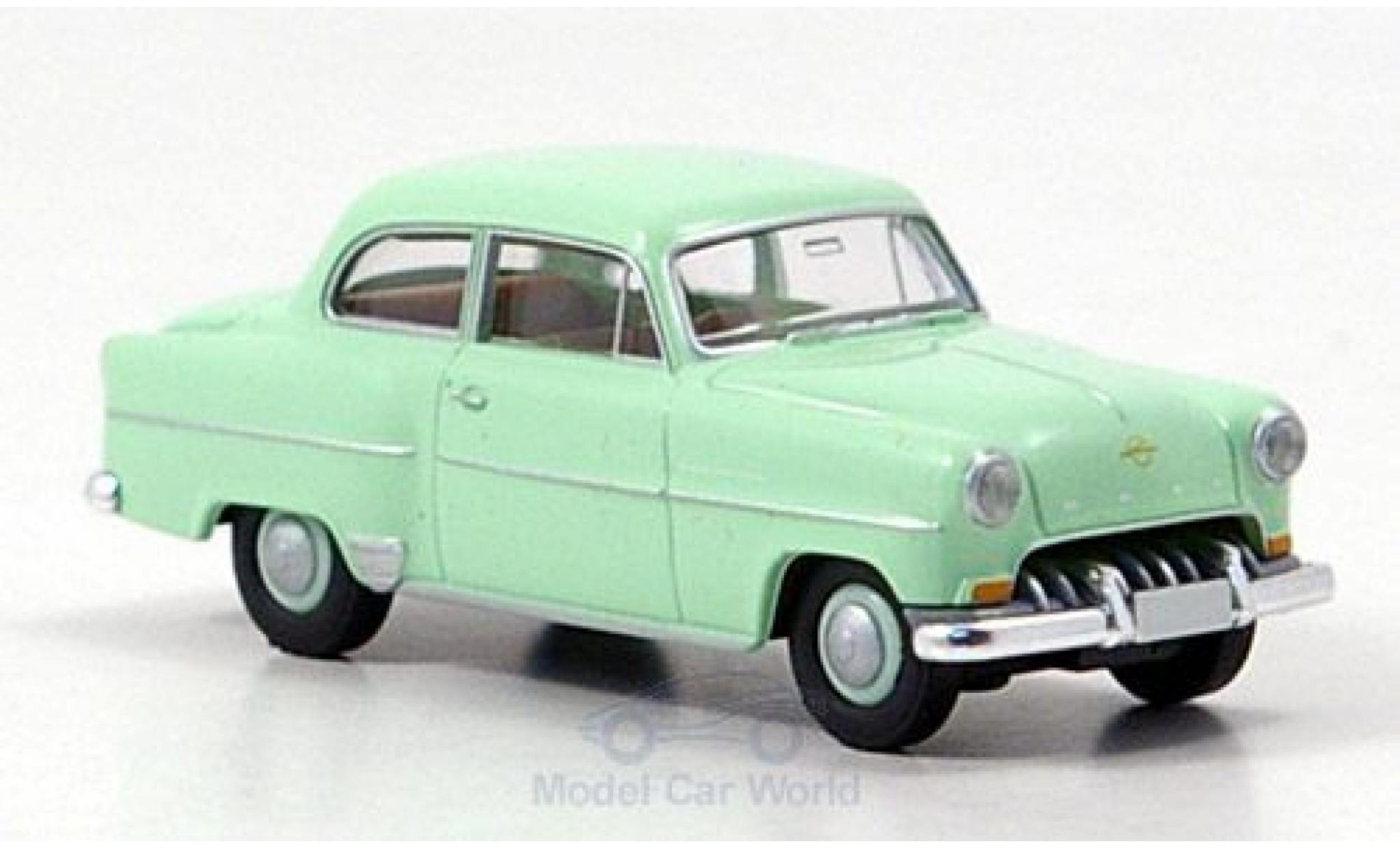 Opel Olympia 1/87 Brekina Rekord groen 1953 modelauto