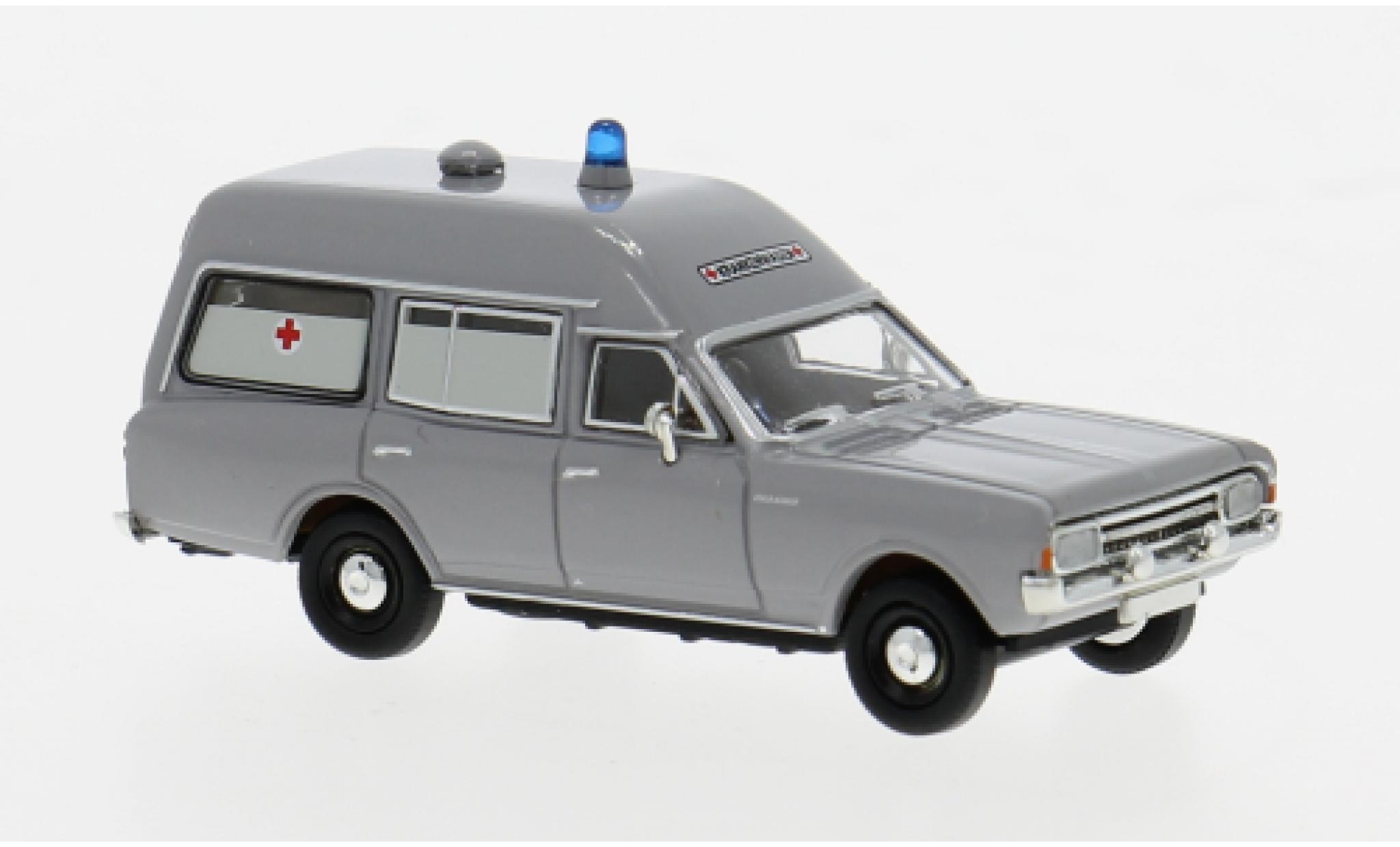 Opel Rekord 1/87 Brekina C KTW grijs DRK 1968 1:87 modelauto