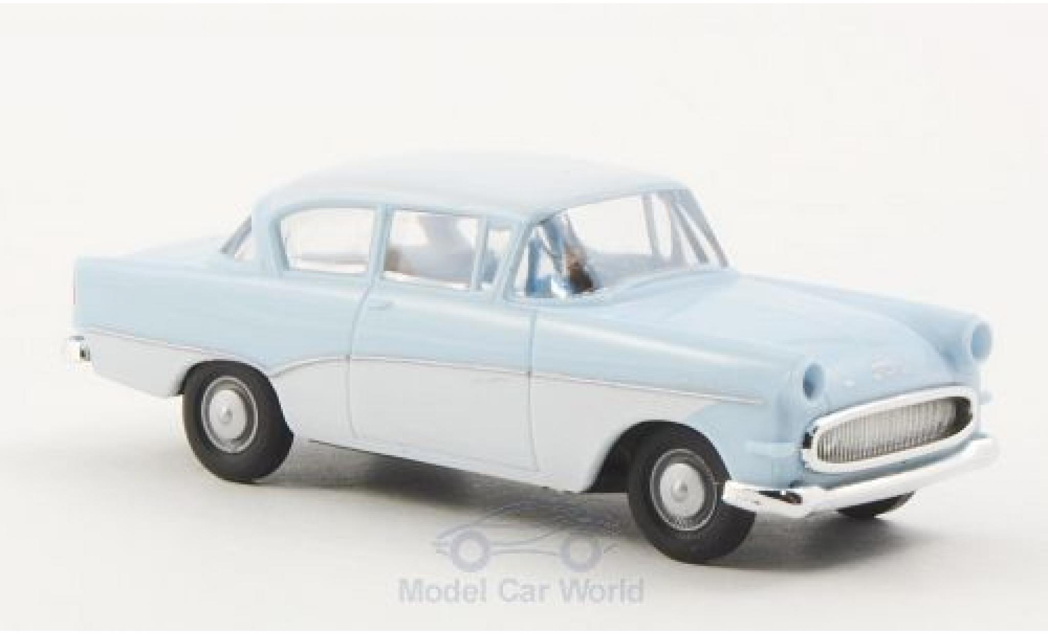 Opel Rekord 1/87 Brekina P1 blauw/wit modelauto