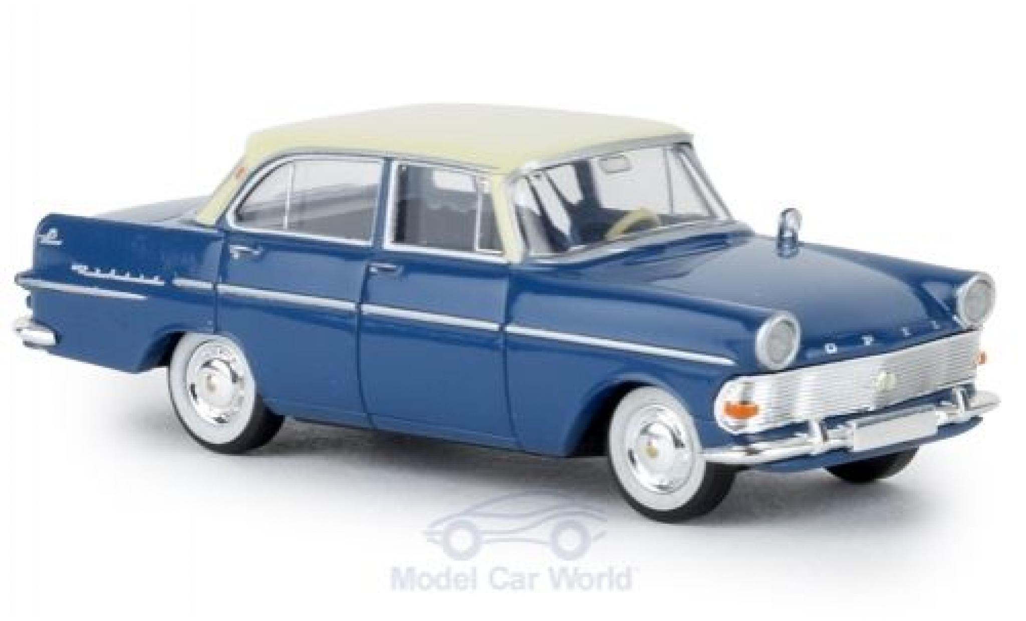 Opel Rekord 1/87 Brekina P2 blauw/beige TD modelauto