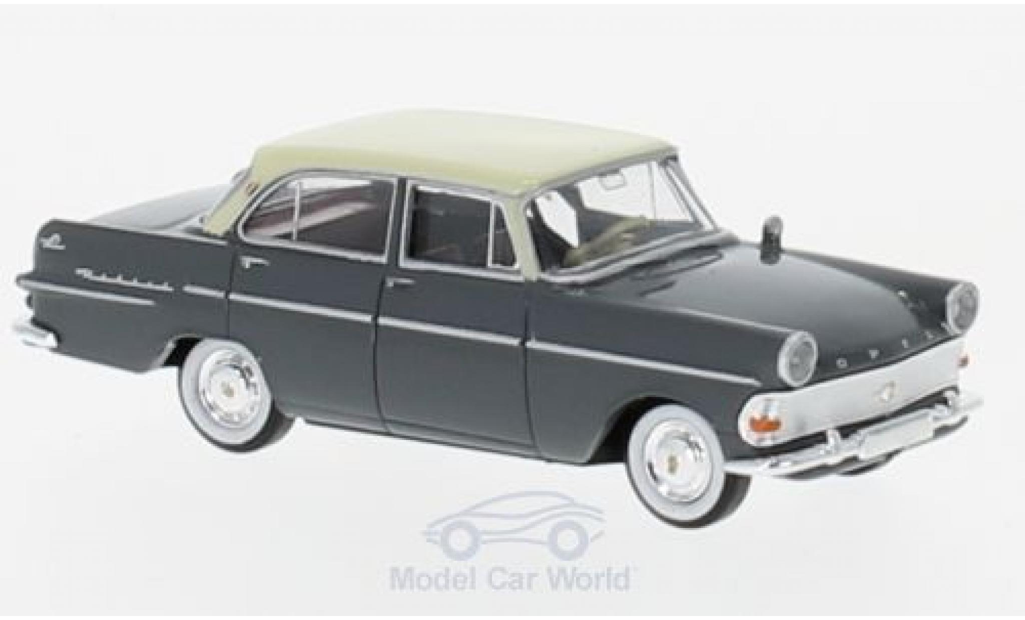 Opel Rekord 1/87 Brekina P2 Sedan grijs/beige modelauto