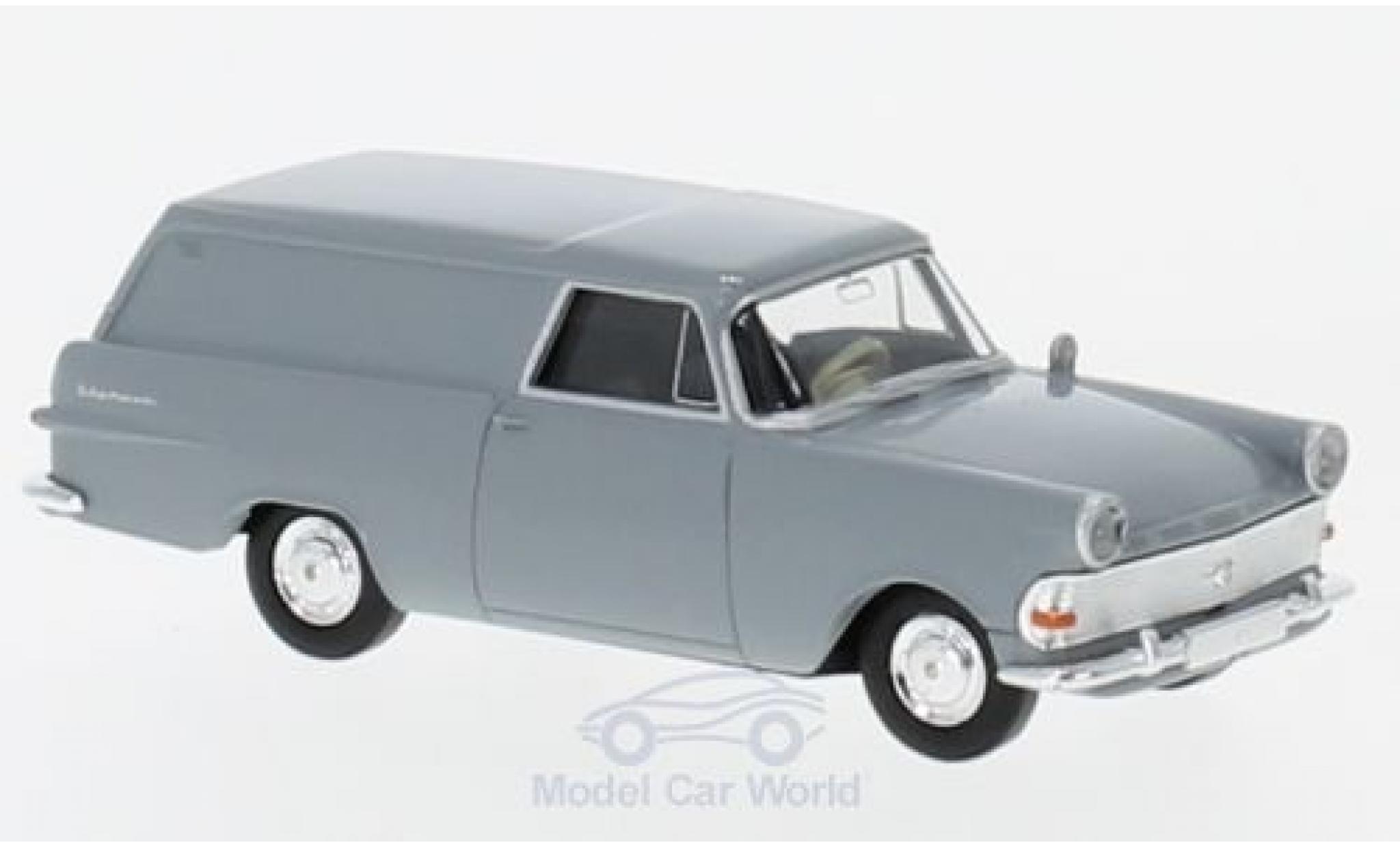 Opel Rekord 1/87 Brekina P2 Van grijs modelauto