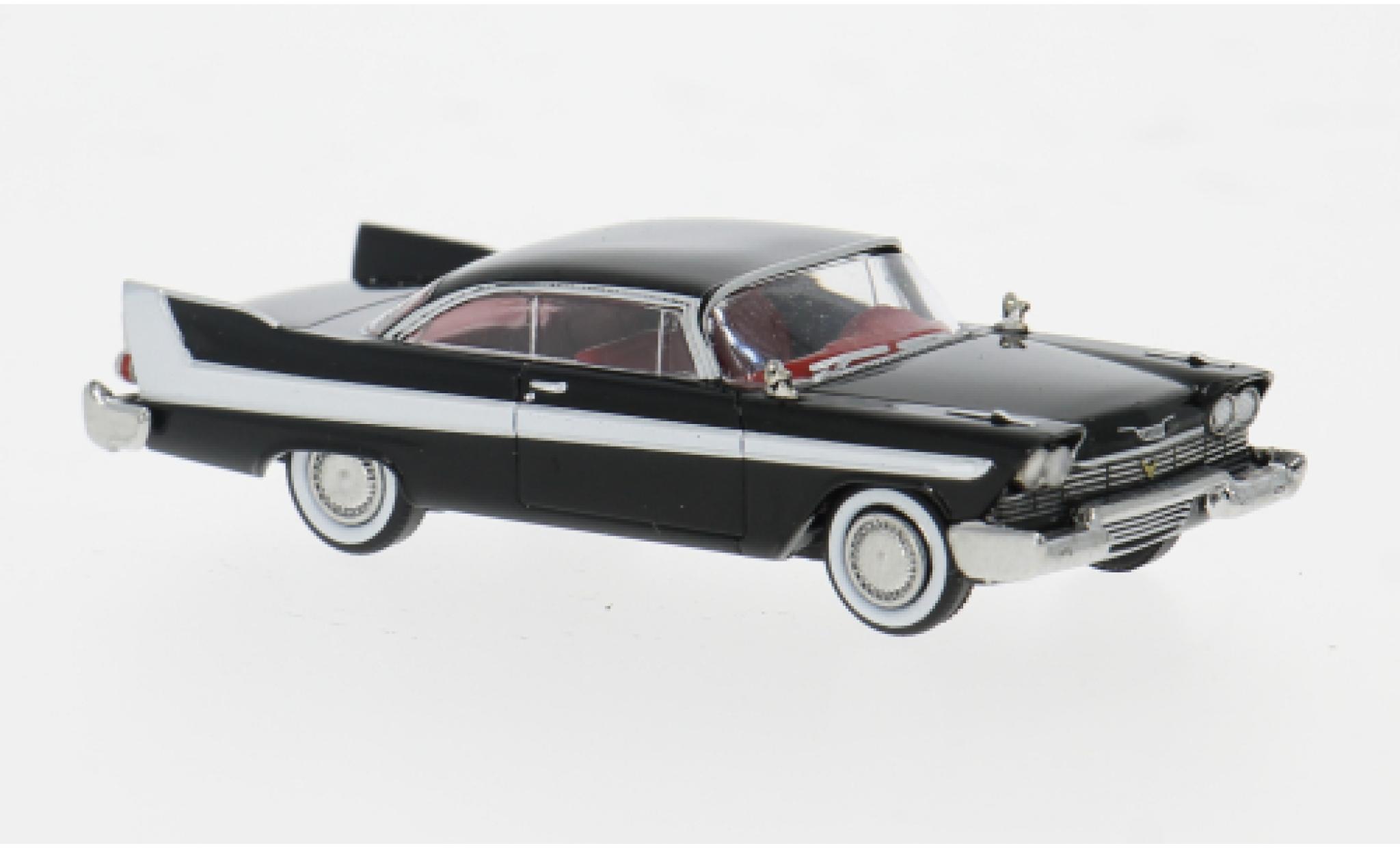Plymouth Fury 1/87 Brekina zwart/wit 1958 1:87 modelauto