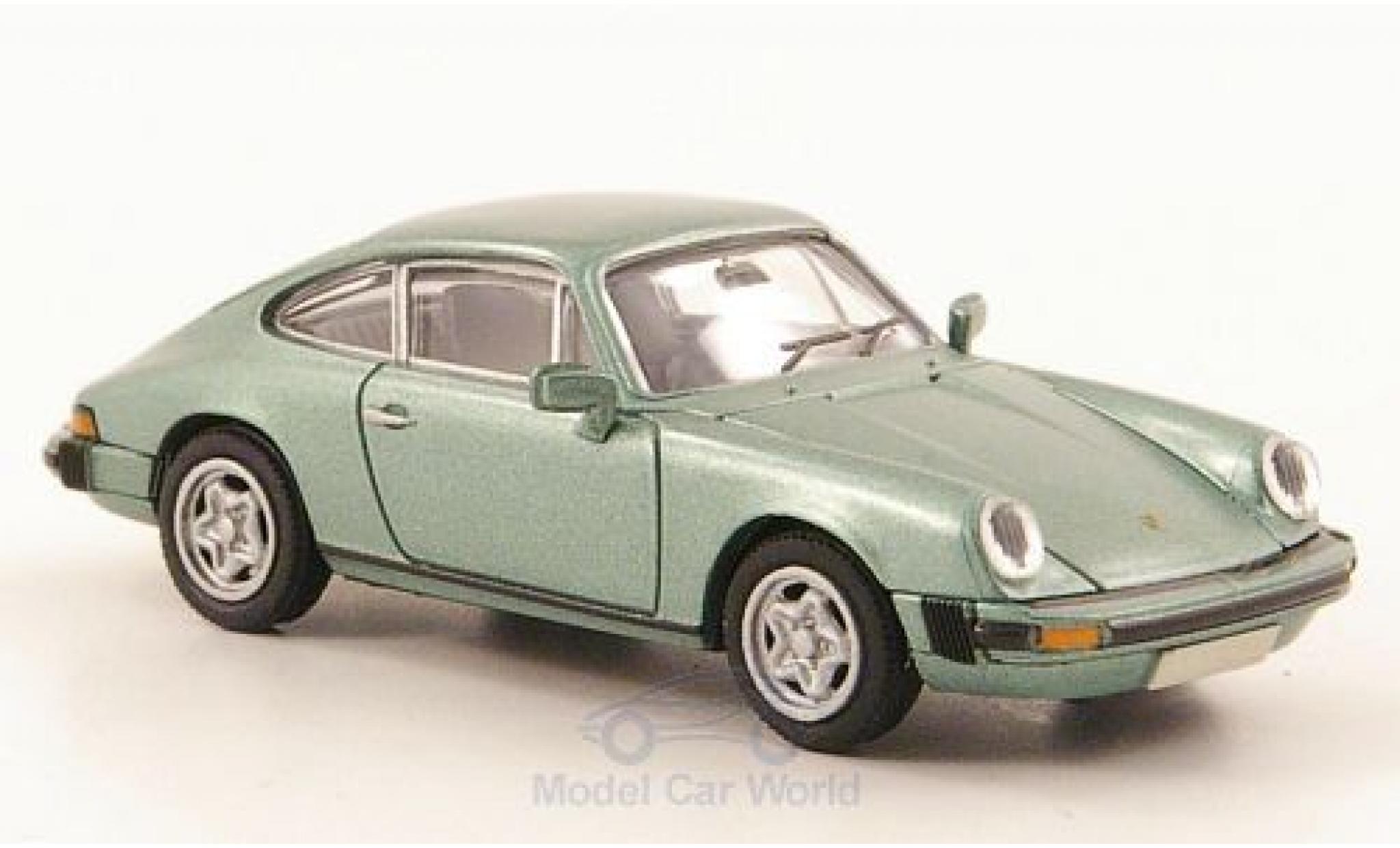 Porsche 911 1/87 Brekina Coupe metallic groen modelauto