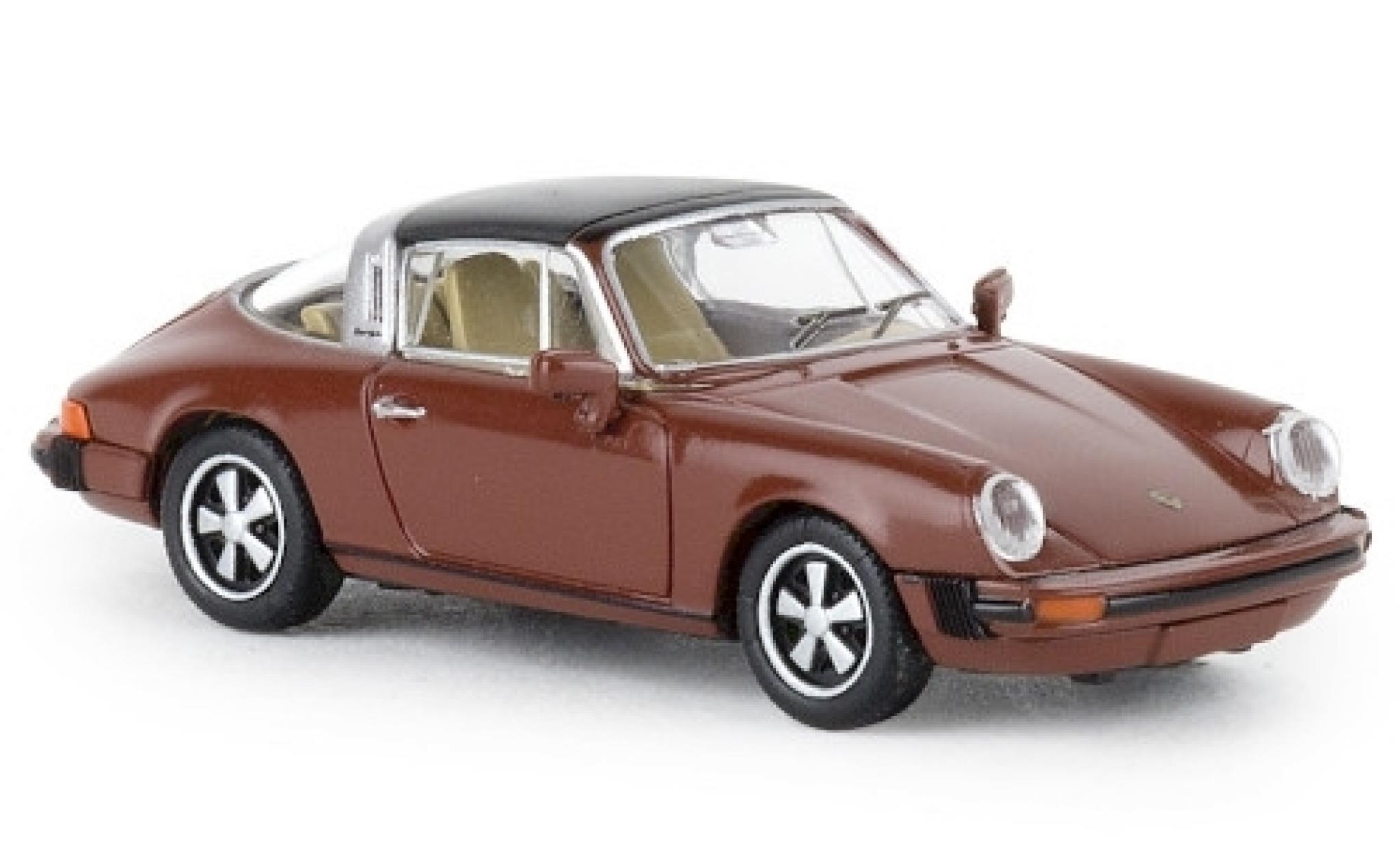 Porsche 930 Targa 1/87 Brekina 911 G targa bruin 1976 TD modelauto