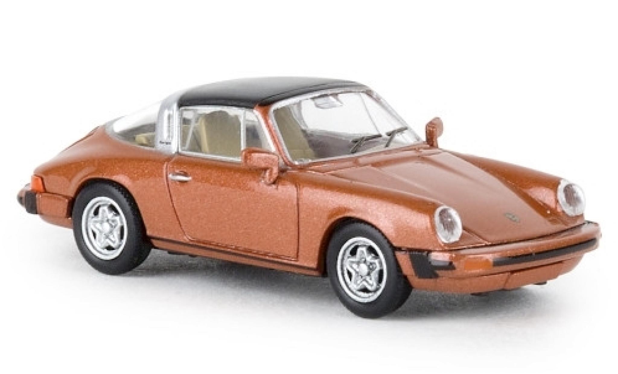 Porsche 930 Targa 1/87 Brekina 911 G targa metallic oranje 1976 TD modelauto