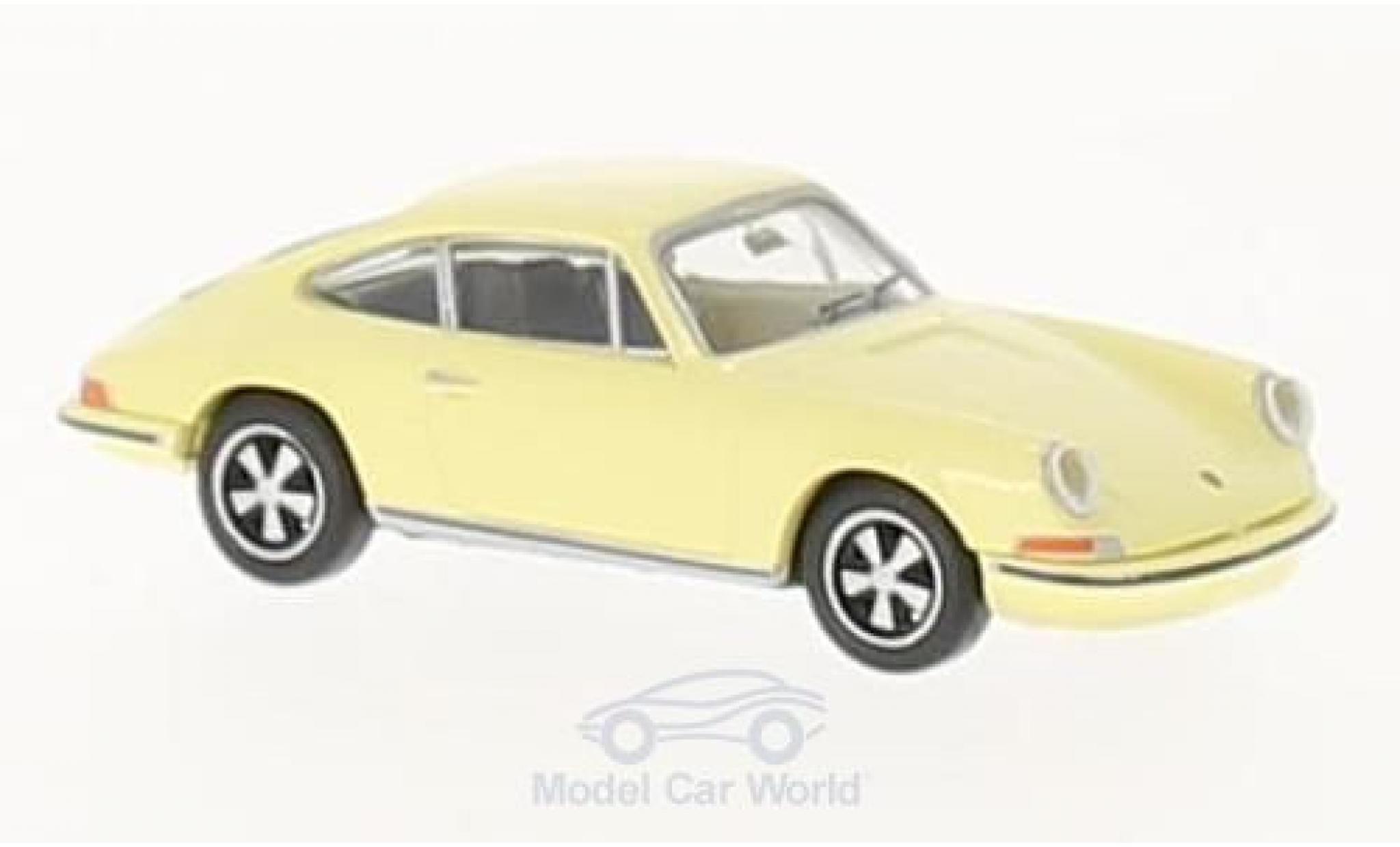 Porsche 911 SC 1/87 Brekina geel modelauto