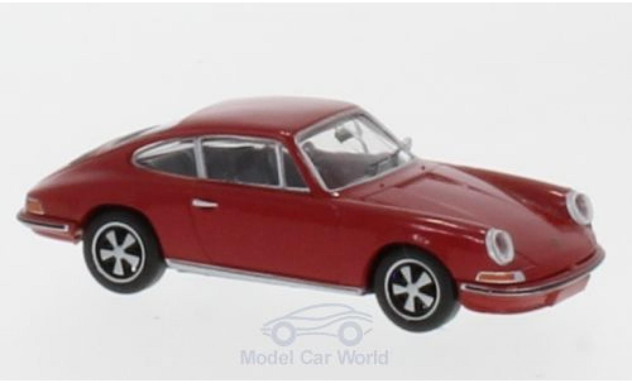 Porsche 911 1/87 Brekina rood modelauto
