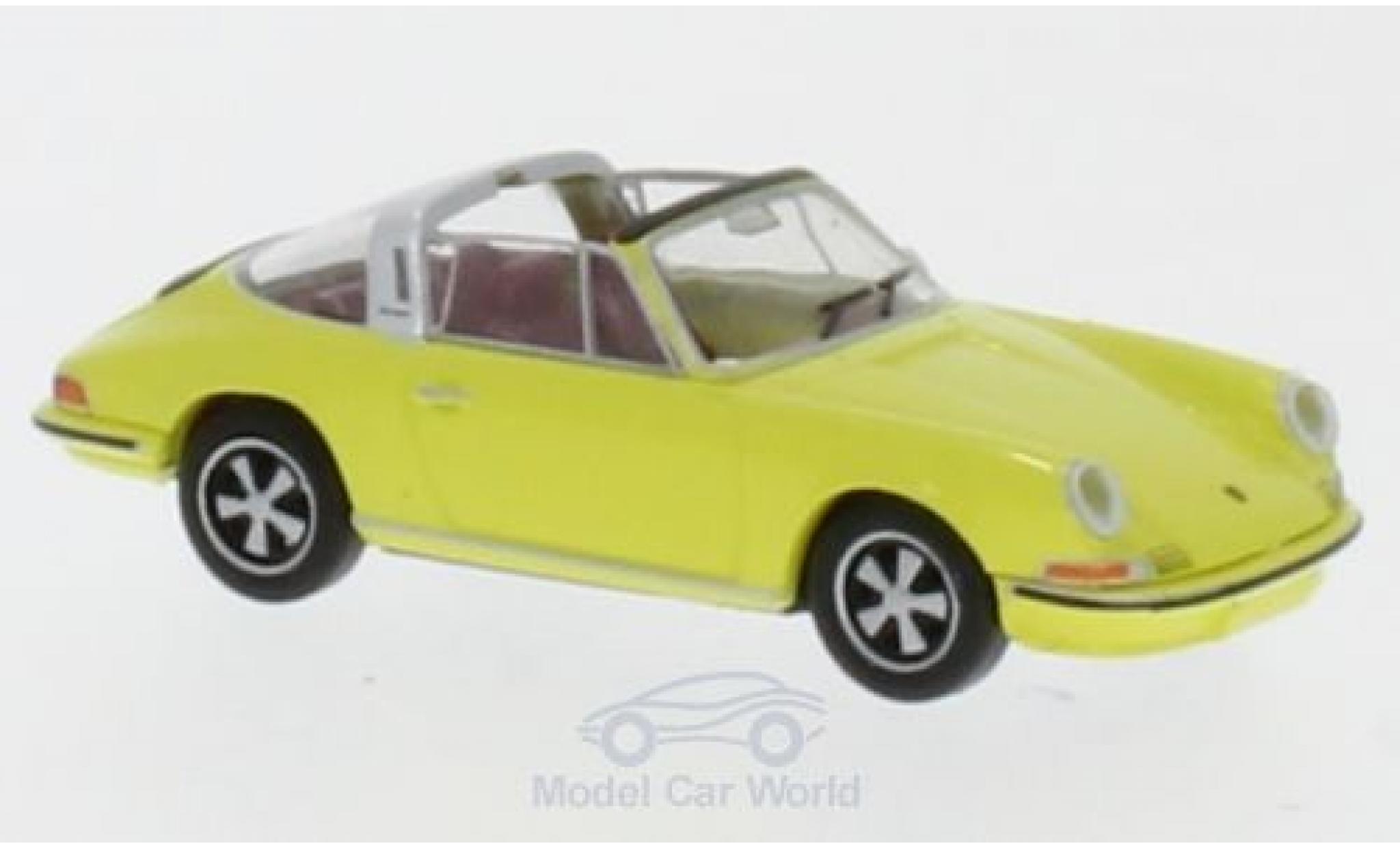 Porsche 911 Targa 1/87 Brekina Targa geel modelauto