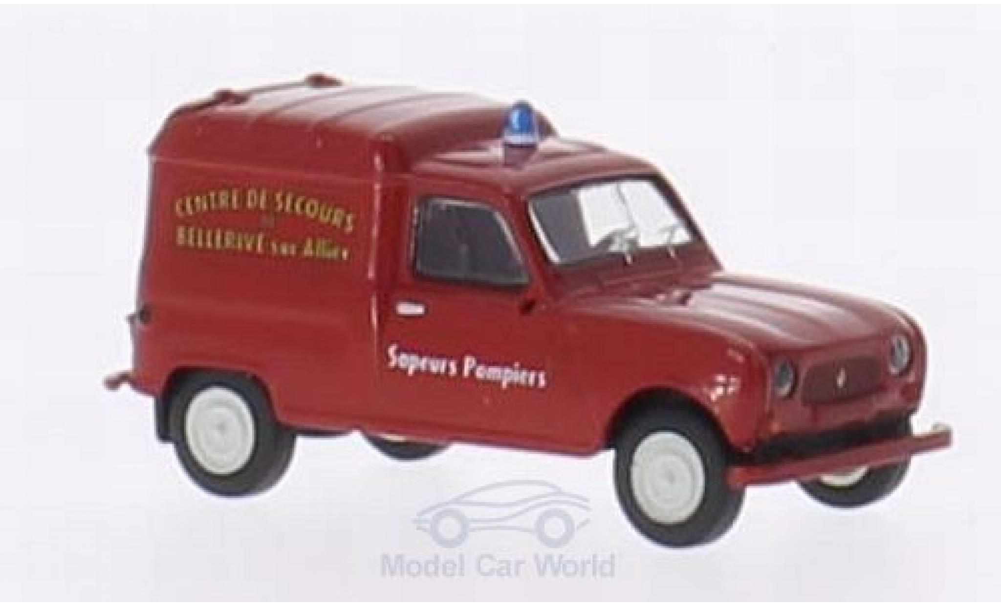 Renault 4 1/87 Brekina R Bestelbusje Sapeurs Brandweer Bellrive modelauto