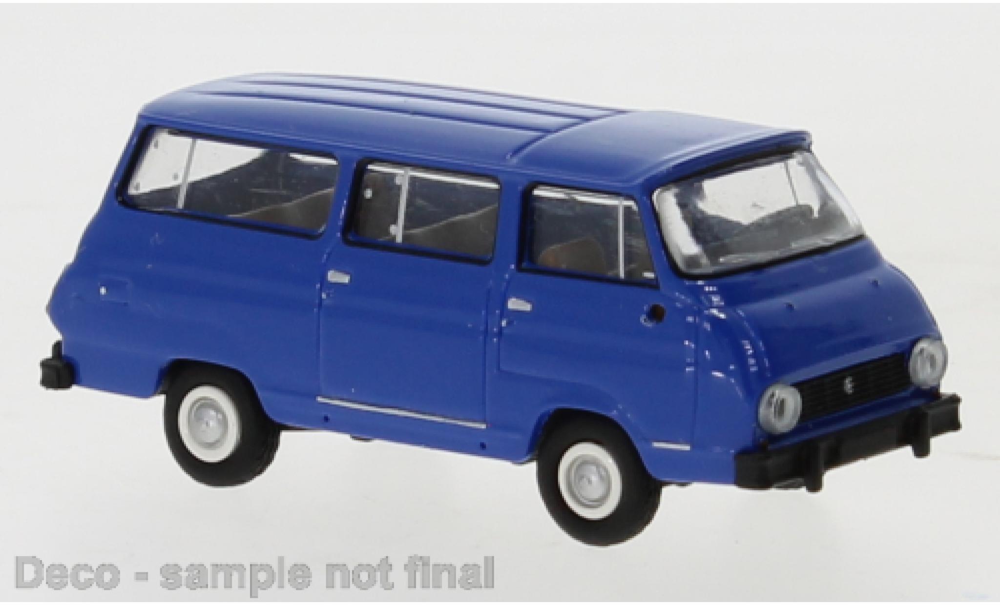 Skoda 1203 1/87 Brekina Bus blauw 1969 modelauto