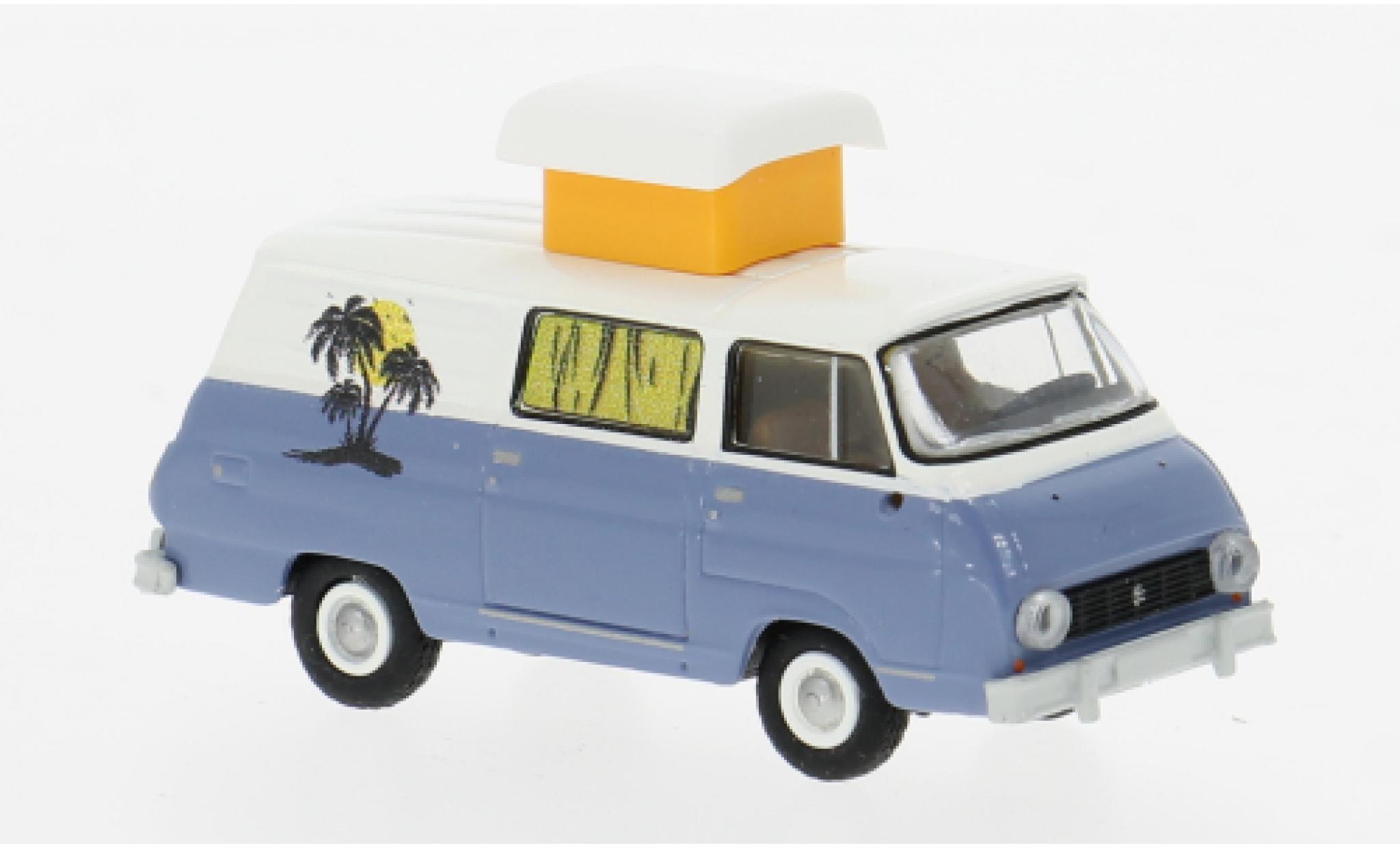 Skoda 1203 1/87 Brekina Camper wit/blauw 1968 1:87 modelauto