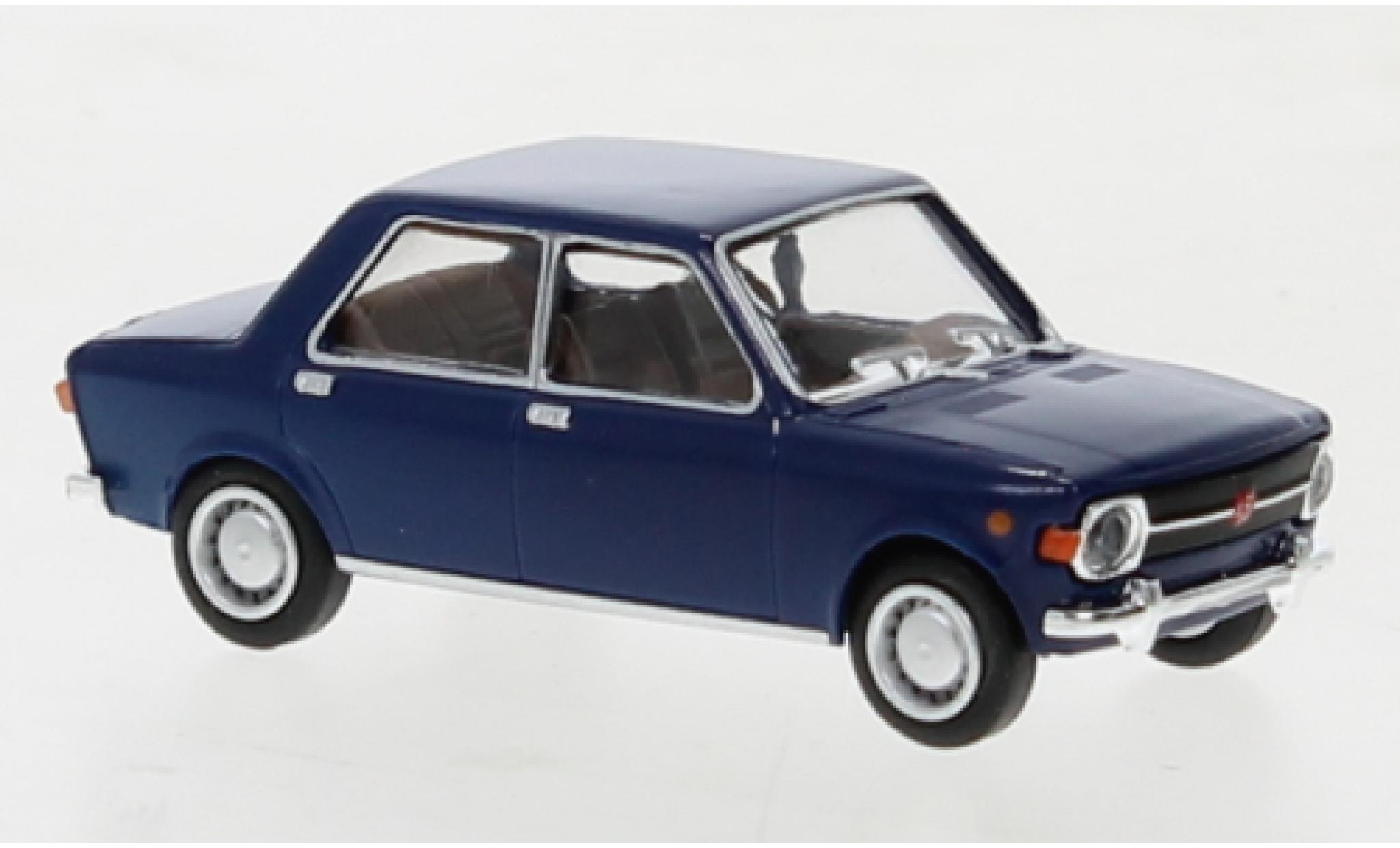 Fiat 128 1/87 Brekina Starline blauw fonc&eacute; 1969 modelauto