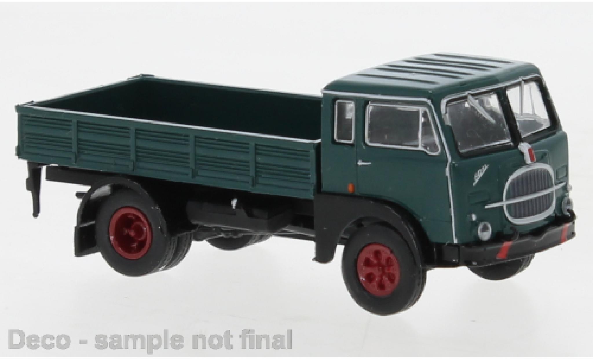 Fiat 642 1/87 Brekina Starline Pritsche groen/zwart 1962 modelauto