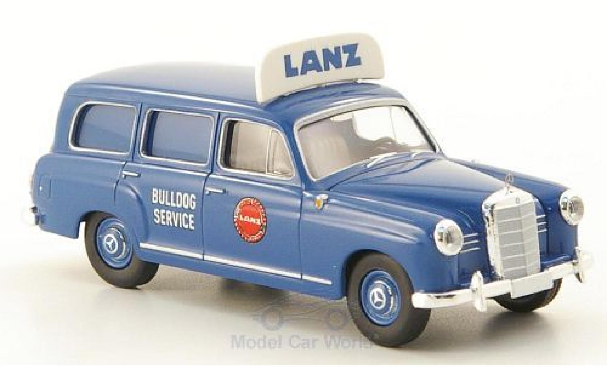 Mercedes 180 1/87 Brekina Stationwagen Lanz Billdog-Service modelauto