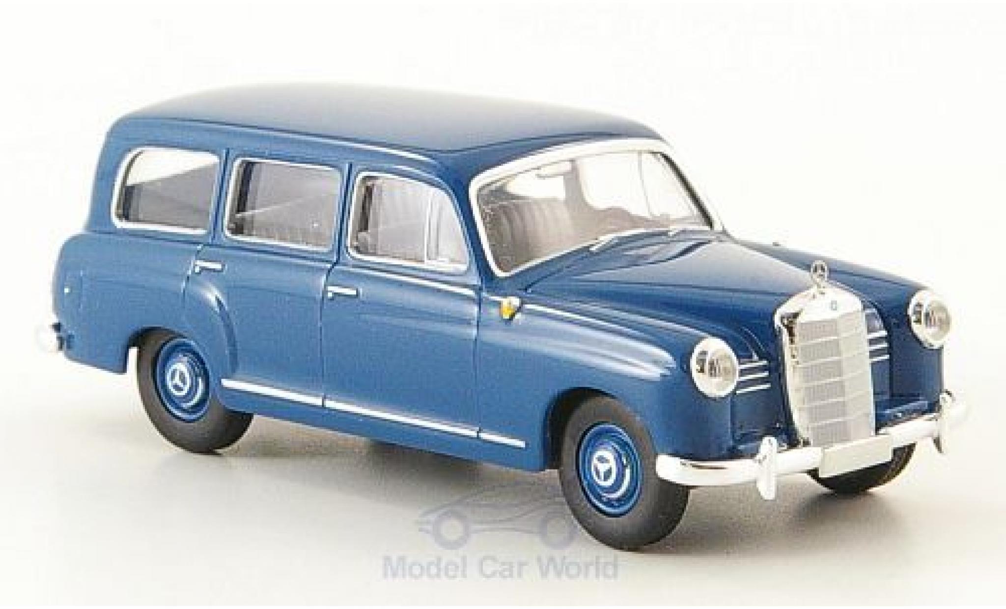 Mercedes 180 1/87 Brekina Stationwagen (W120) blauw 1955 modelauto