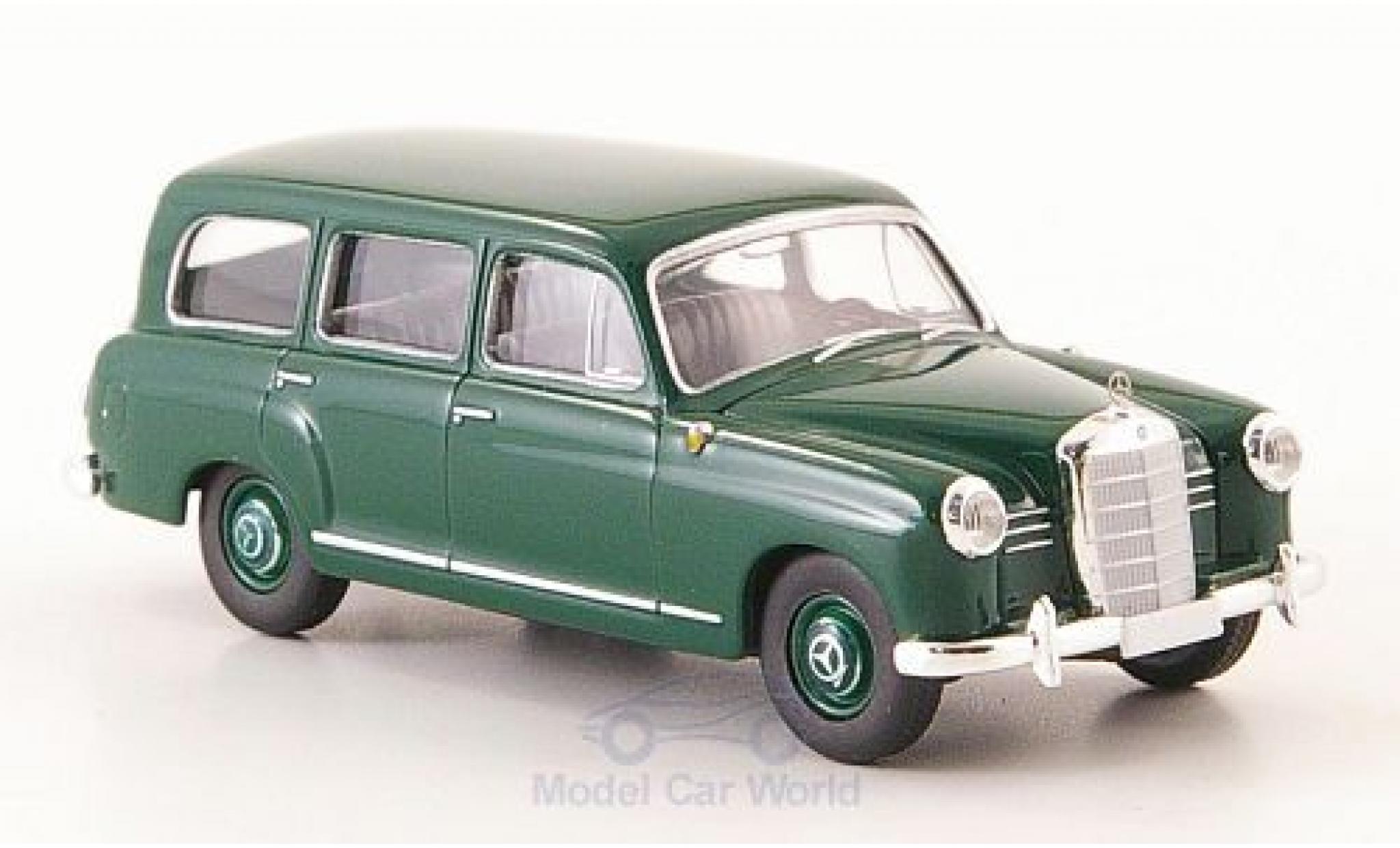 Mercedes 180 1/87 Brekina Stationwagen (W120) groen 1955 modelauto