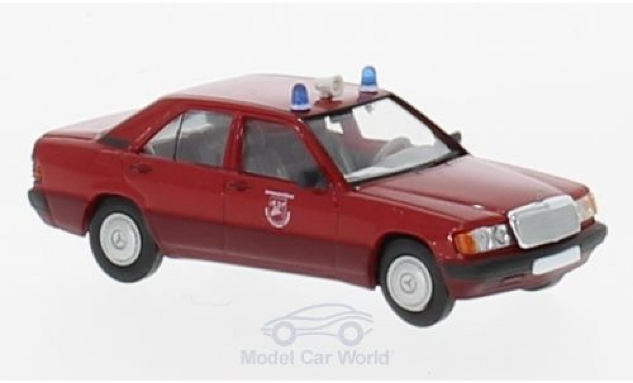 Mercedes 190 E 1/87 Brekina E Brandweer Parchimer Land modelauto