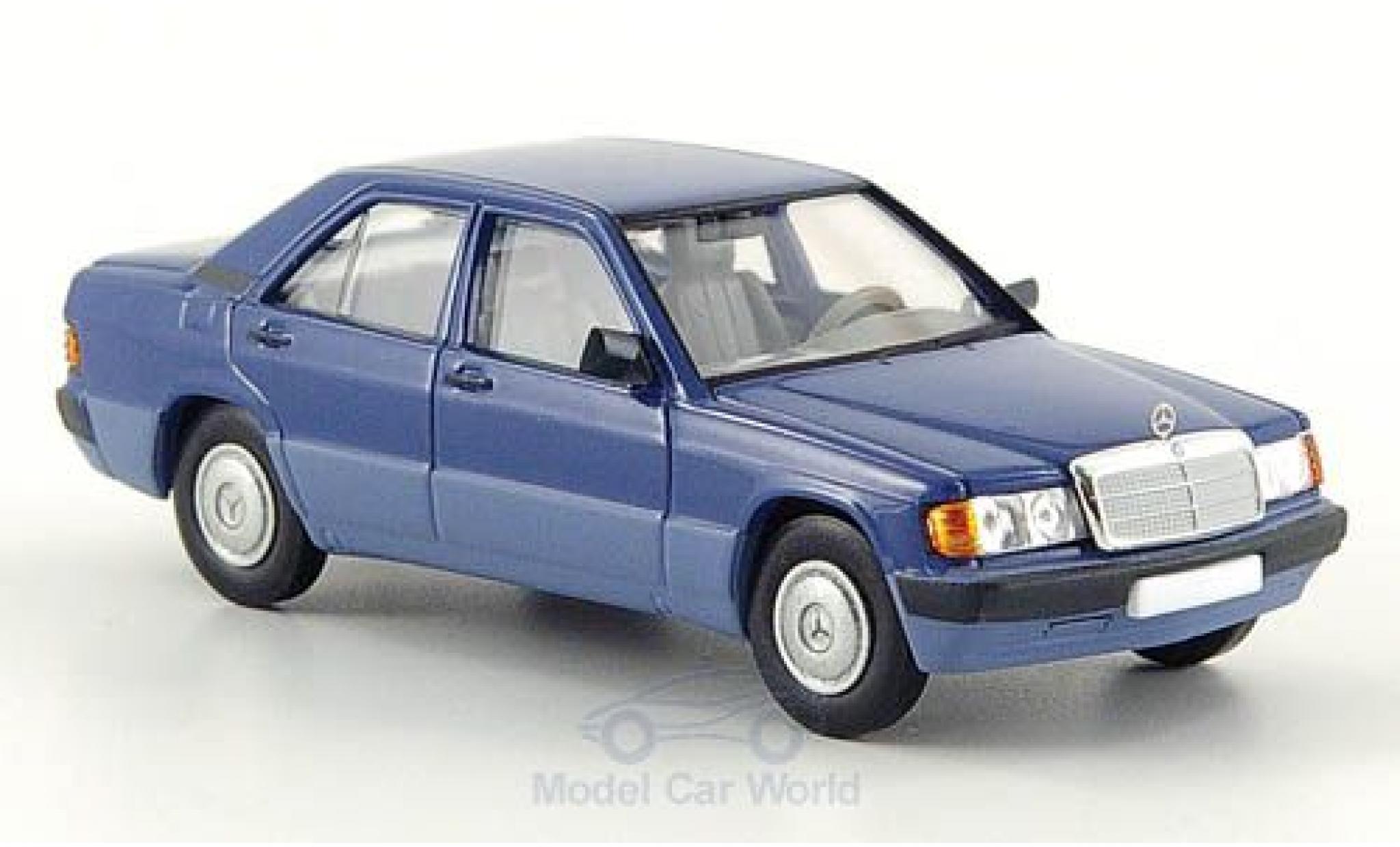 Mercedes 190 E 1/87 Brekina E (W201) blauw 1988 modelauto