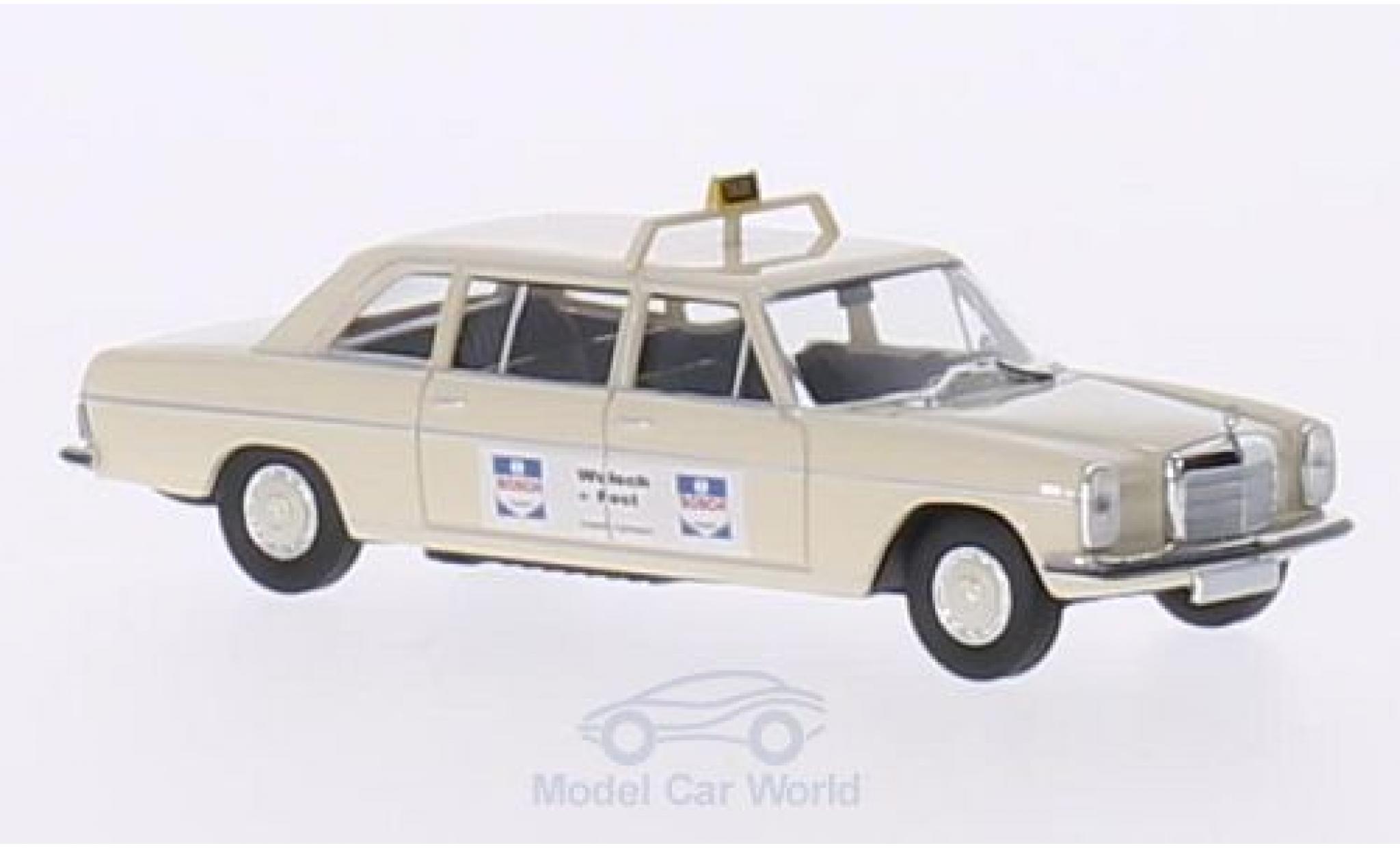 Mercedes 220 1/87 Brekina D Lang (V115) beige Taxi (D) / Wulsch modelauto