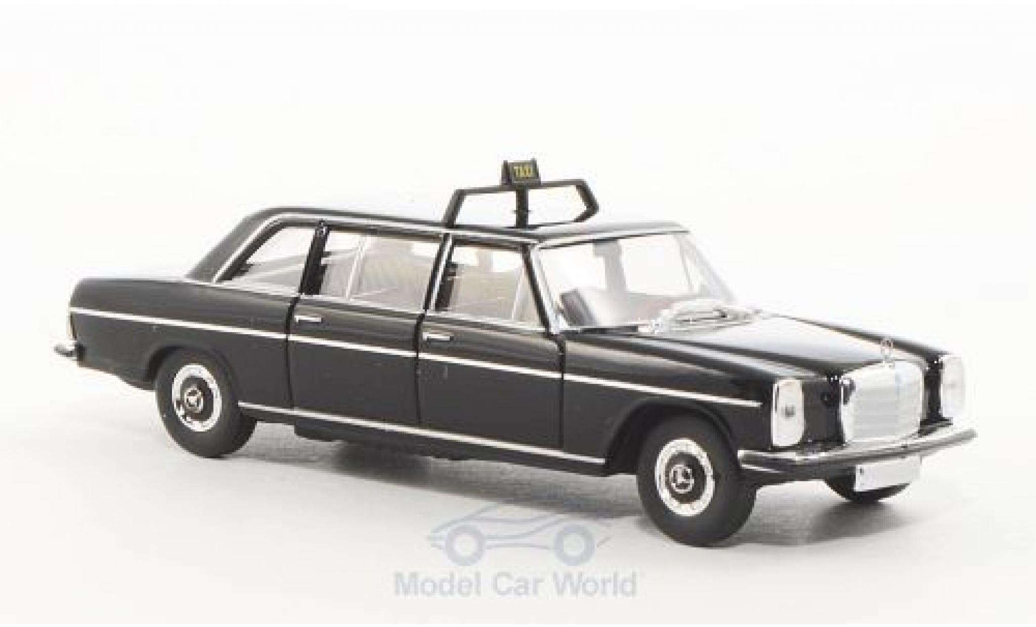 Mercedes 220 1/87 Brekina D lang (V115) zwart Taxi (D) modelauto