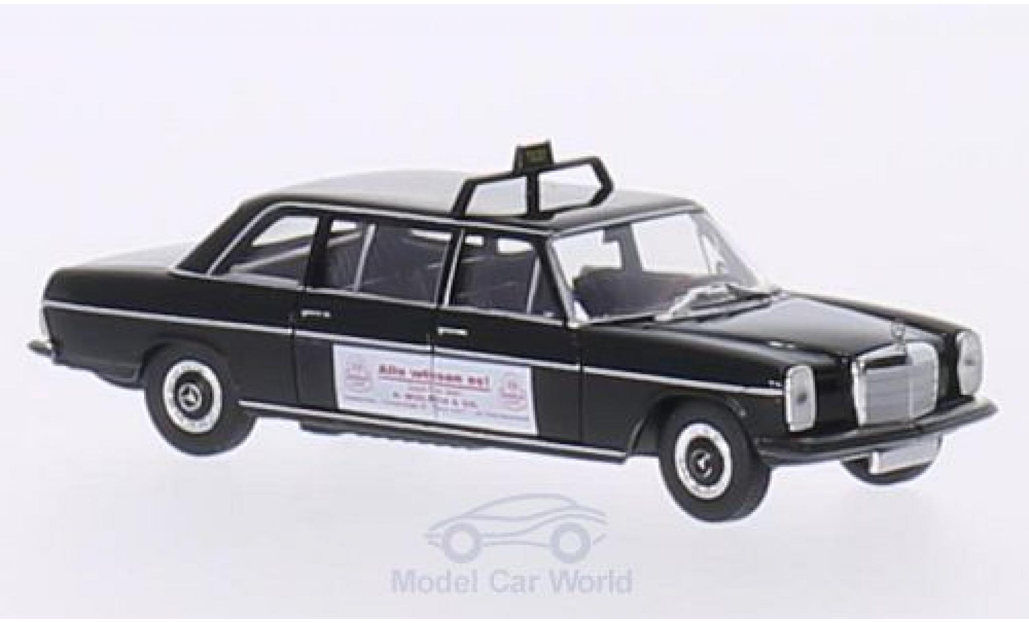 Mercedes 220 1/87 Brekina D Lang (V115) zwart Taxi (D) / Wulsch modelauto
