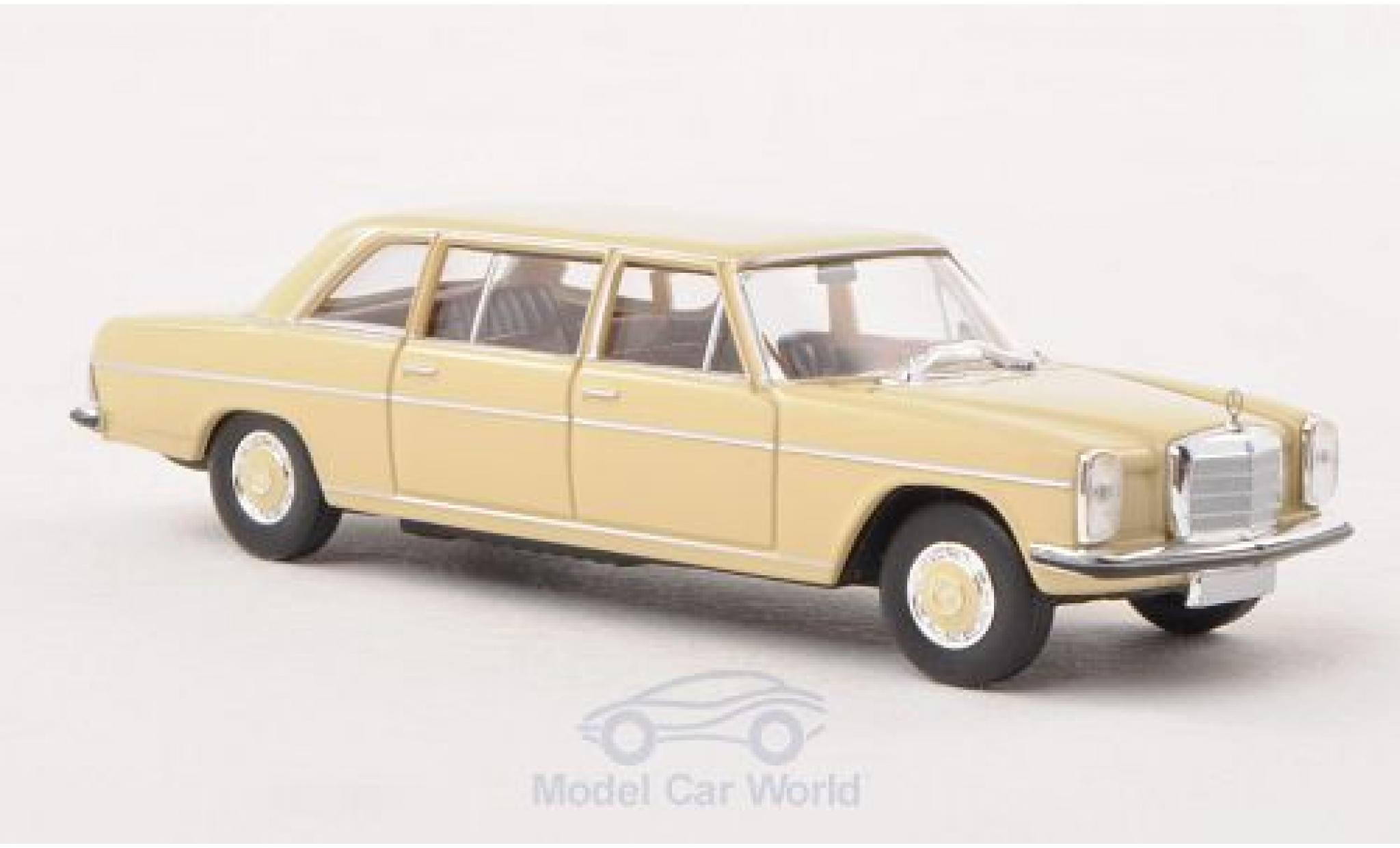 Mercedes 220 1/87 Brekina D lang (W115) beige Strich-Acht modelauto
