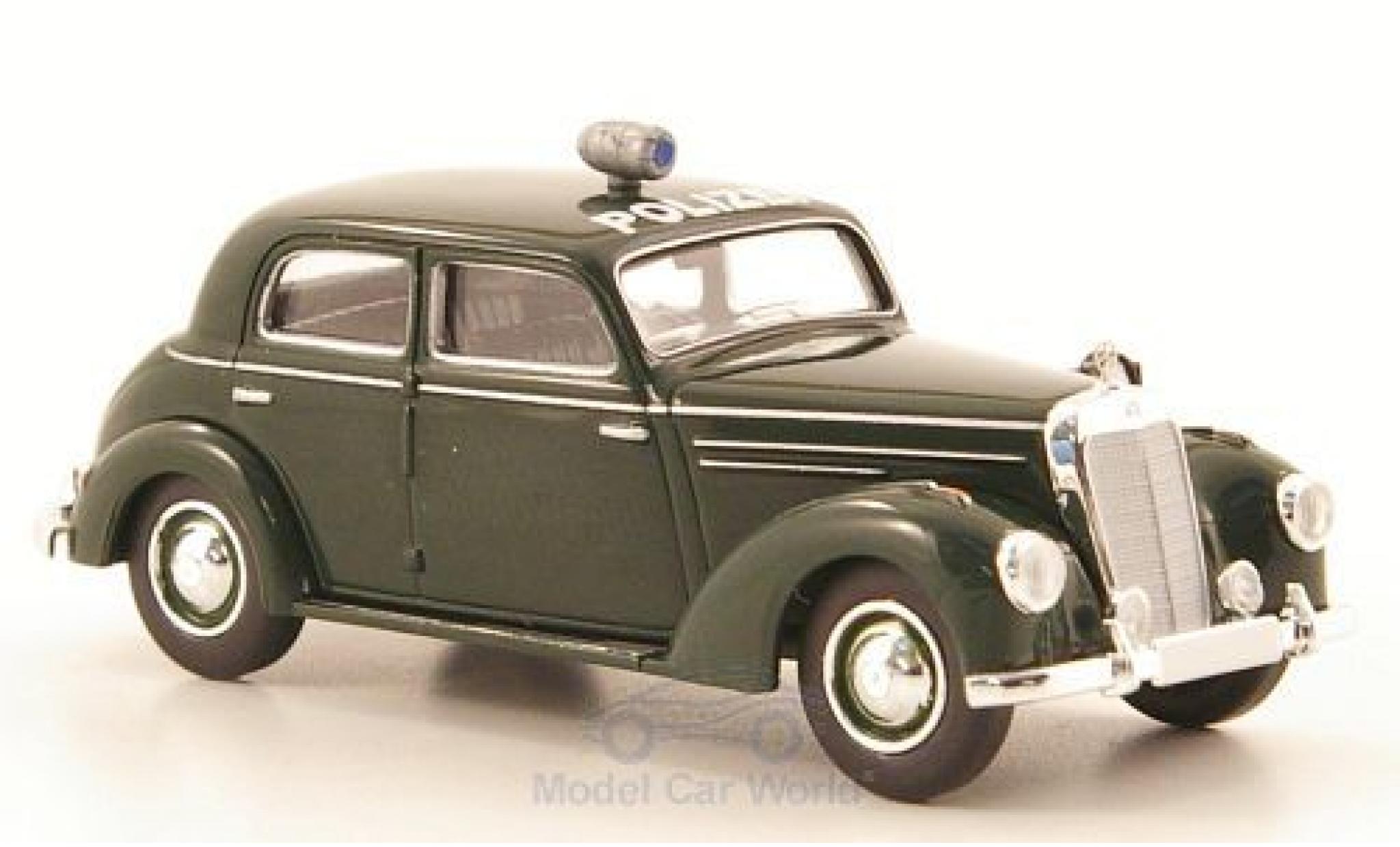 Mercedes 220 1/87 Brekina (W187) groen Politie (D) modelauto