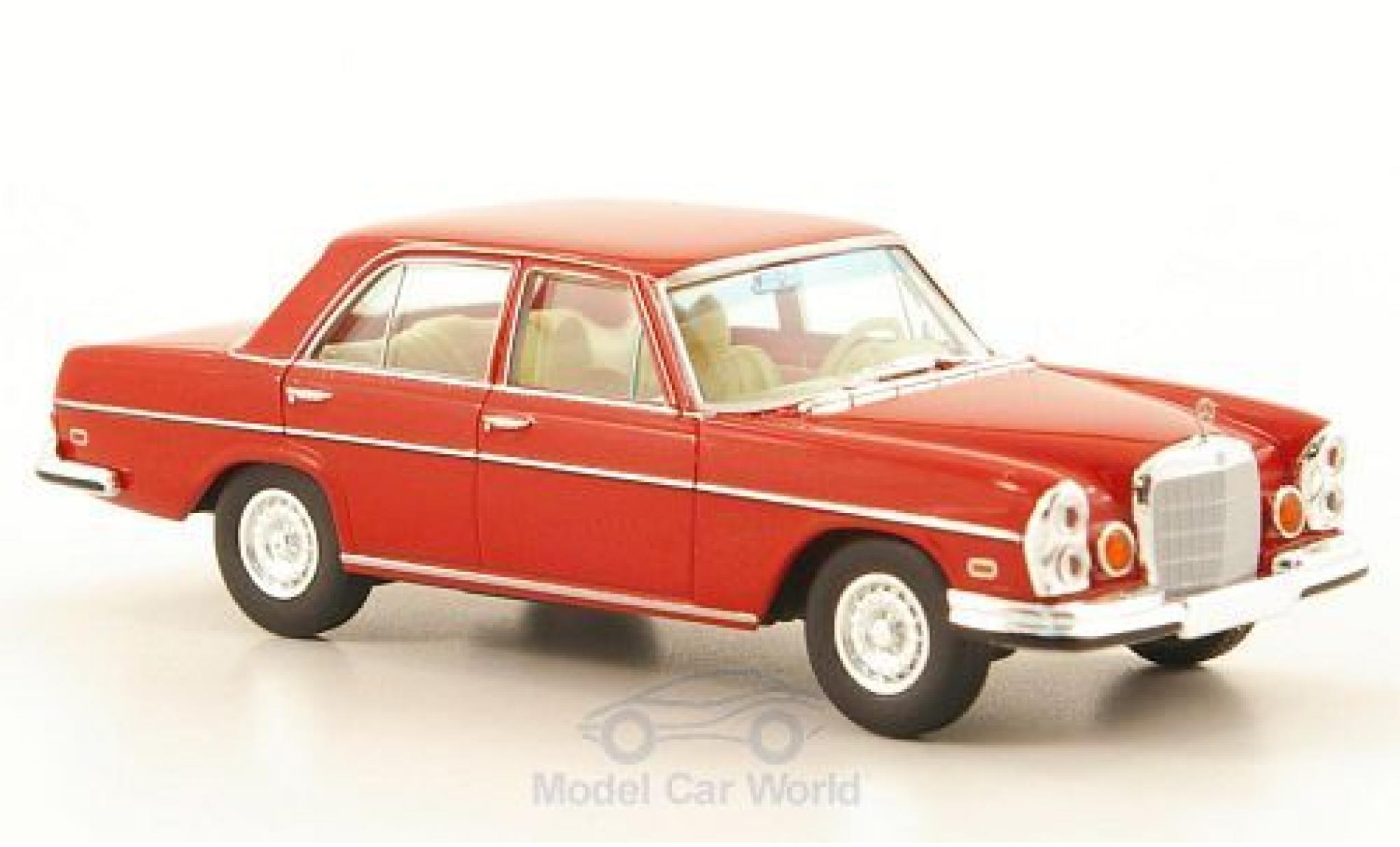 Mercedes 280 SE 1/87 Brekina SE 4.5 (W108) rood US-Version modelauto