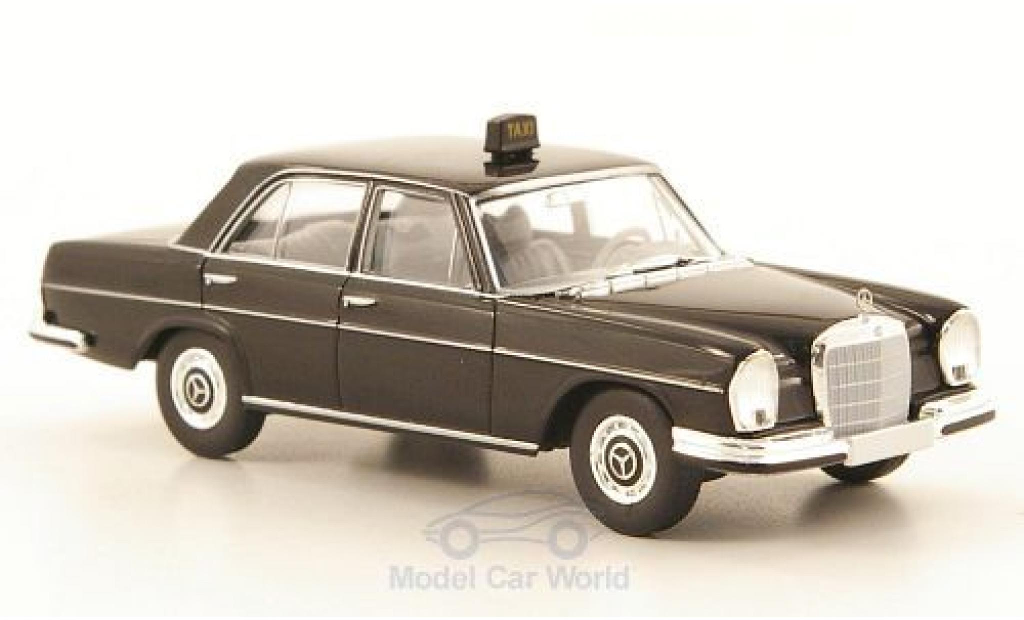 Mercedes 280 1/87 Brekina SE (W108) zwart Taxi modelauto