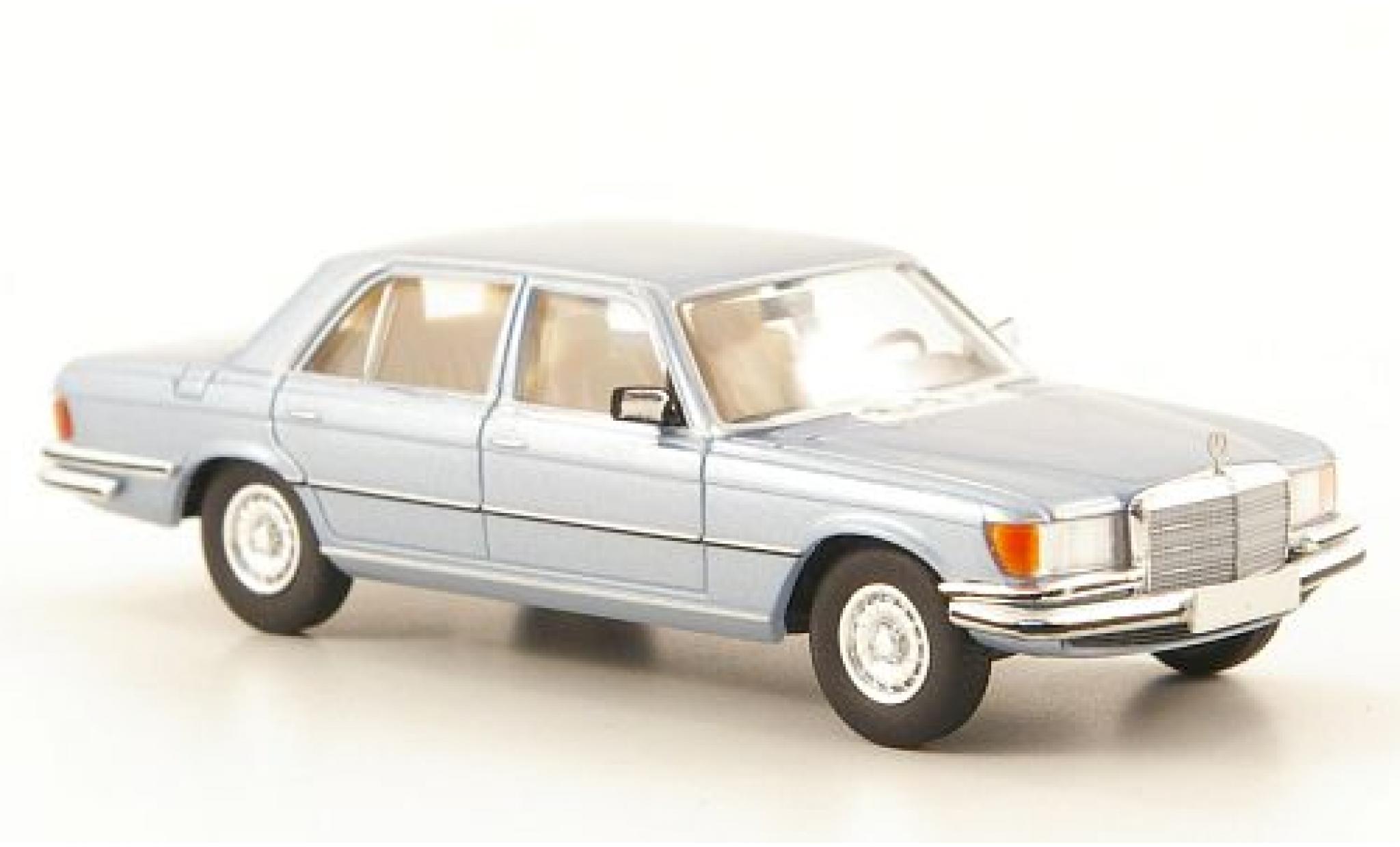 Mercedes 450 1/87 Brekina SEL (W116) metallic blauw modelauto