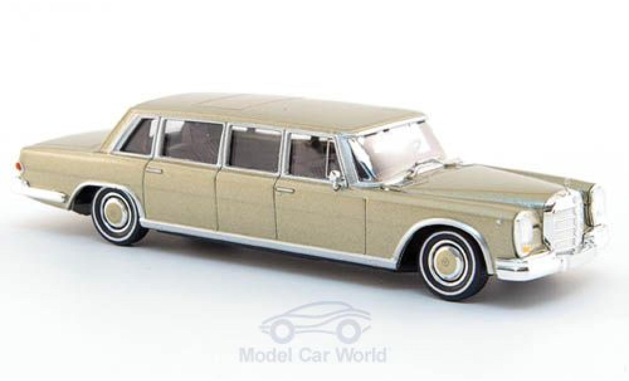 Mercedes 600 1/87 Brekina Pullman Sedan gold modelauto