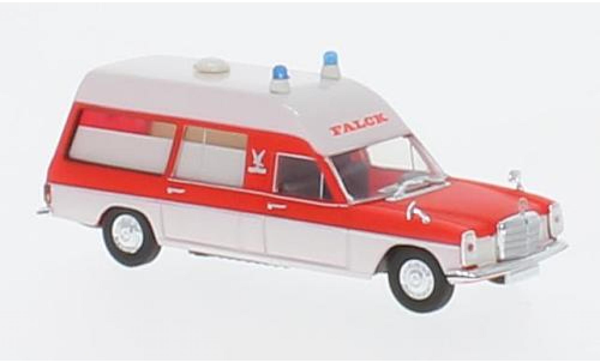 Mercedes /8 1/87 Brekina KTW rood/wit Falck modelauto