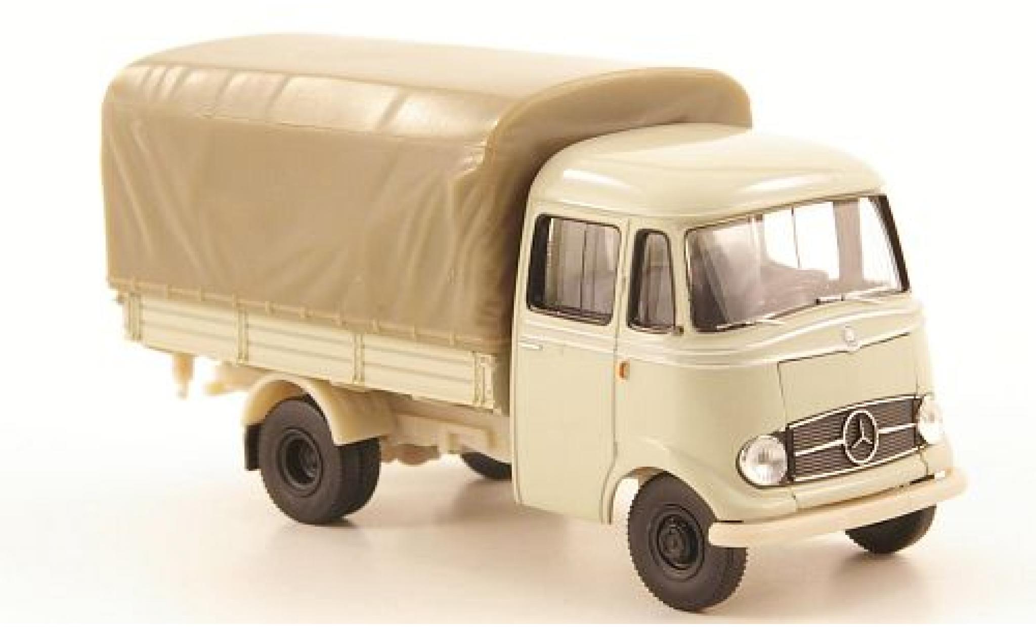 Mercedes L319 1/87 Brekina Pritsche wit modelauto