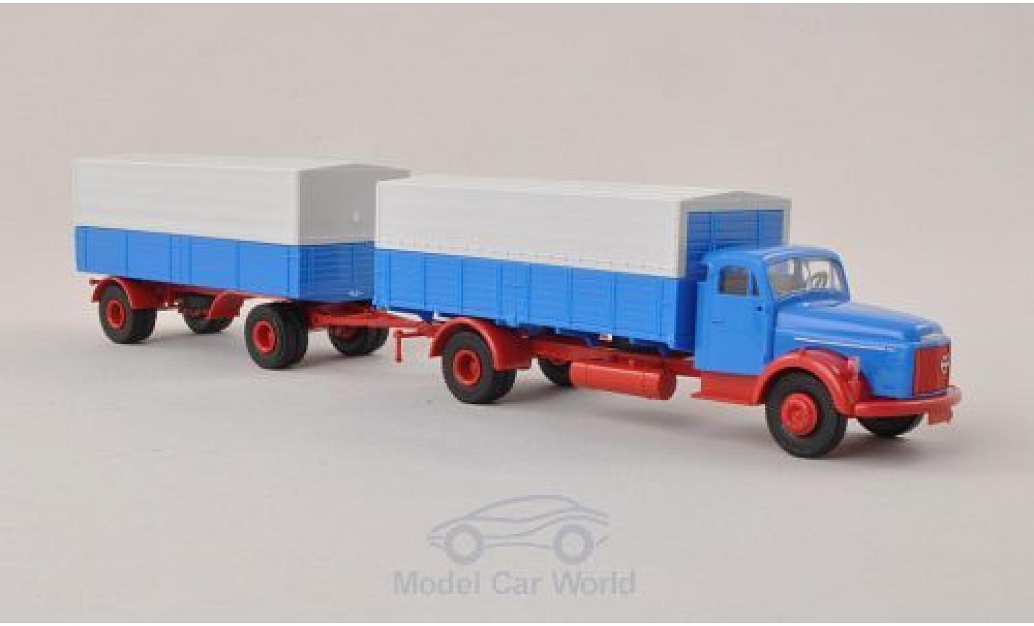 Volvo N88 1/87 Brekina blauw mit roodem Chassis modelauto
