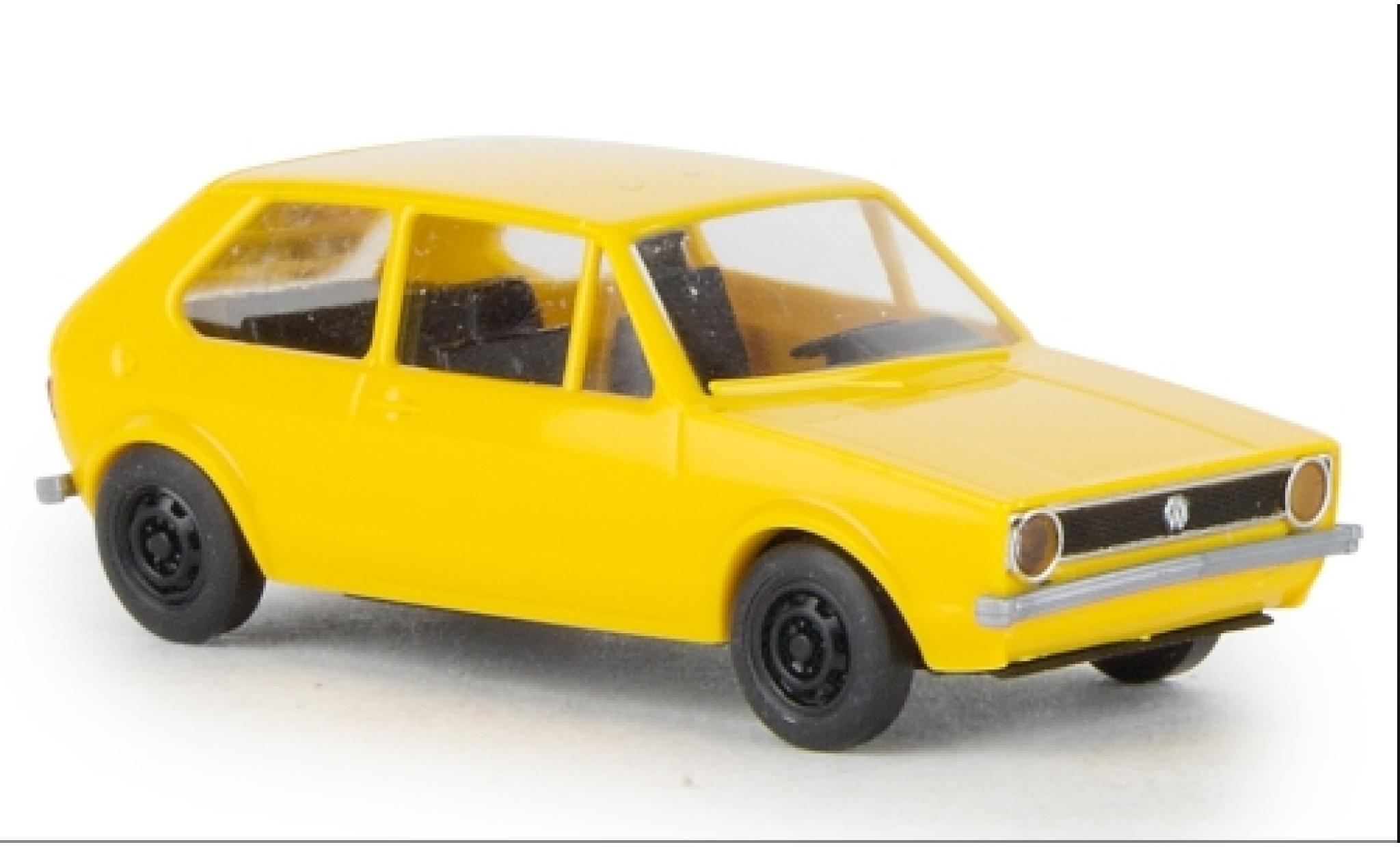 Volkswagen Golf 1/87 Brekina I geel 1974 modelauto