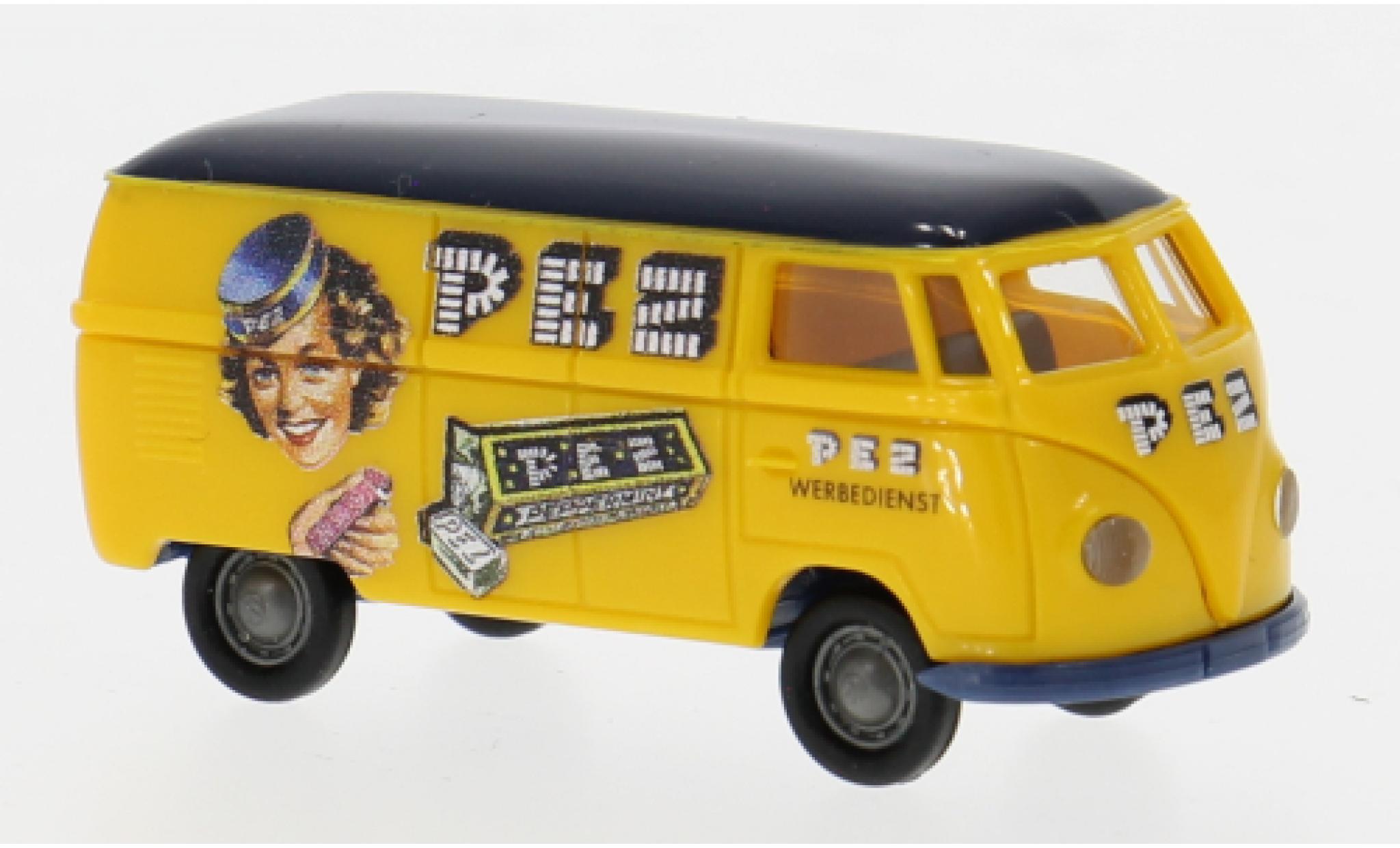 Volkswagen T1 1/87 Brekina a Kasten 1961 PEZ Werbedienst 1:87 modelauto