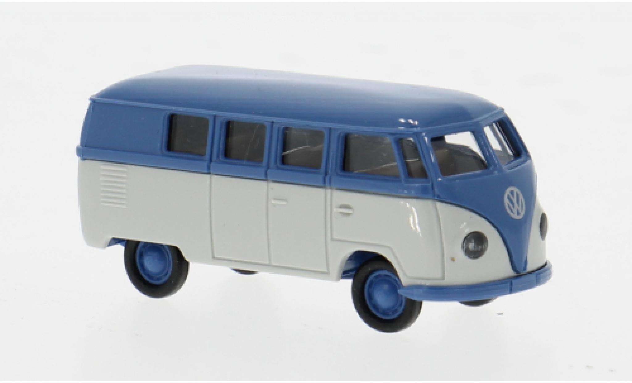 Volkswagen T1 1/87 Brekina a Stationwagen blauw/grijs 1950 1:87 modelauto