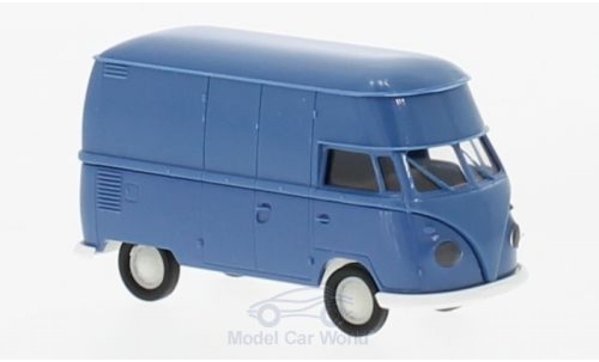 Volkswagen T1 B 1/87 Brekina b Hochdach-Kasten blauw modelauto