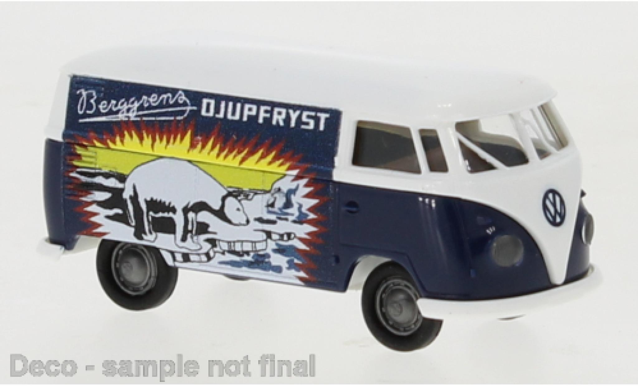 Volkswagen T1 1/87 Brekina b Kasten Berggrens Djupfryst 1960 modelauto