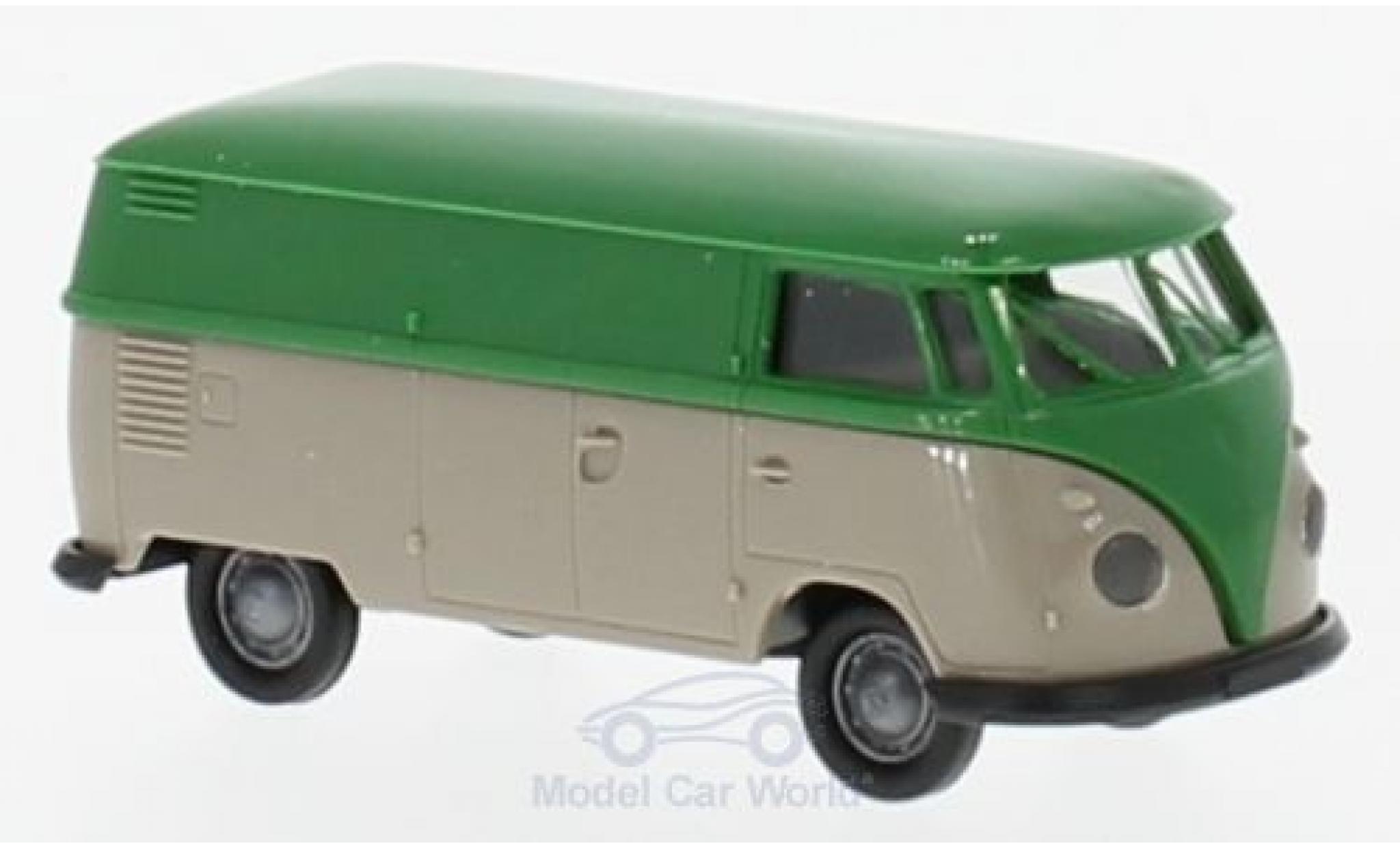 Volkswagen T1 B 1/87 Brekina b Kasten groen/grijs modelauto