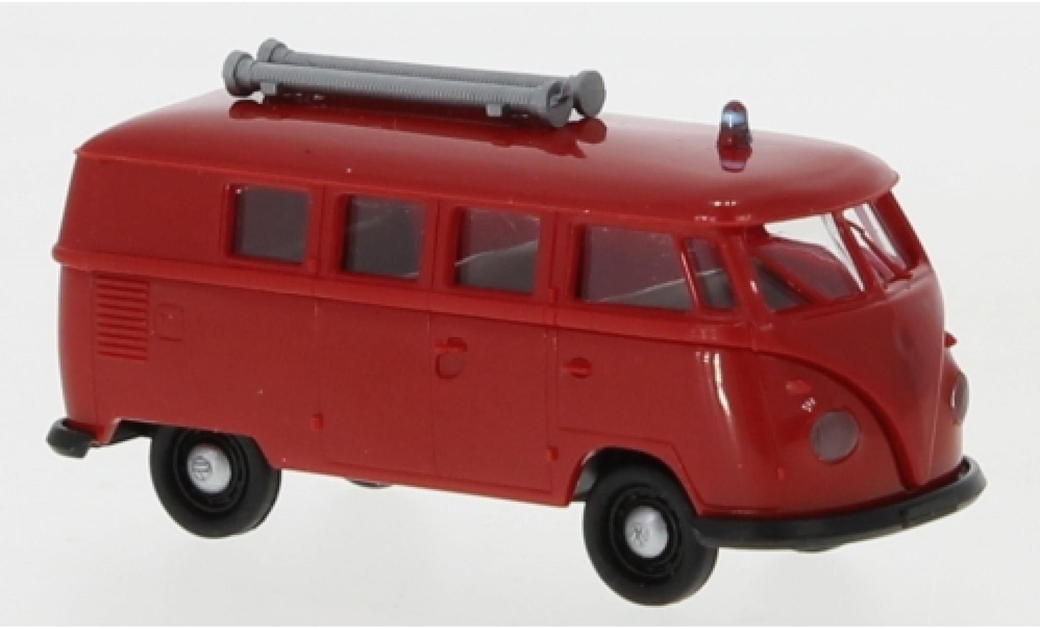 Volkswagen T1 1/87 Brekina b Stationwagen Brandweer 1960 modelauto
