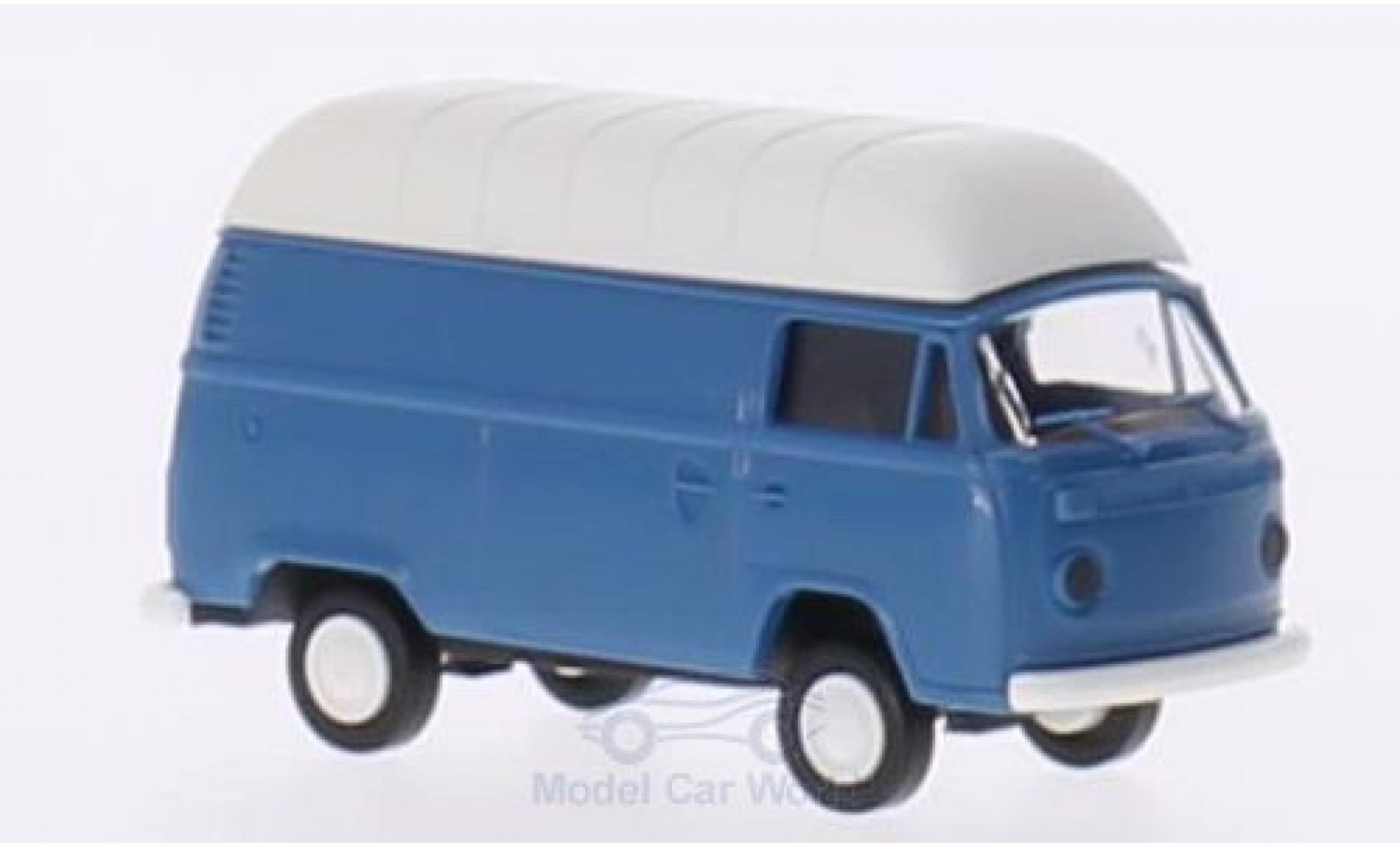 Volkswagen T2 1/87 Brekina blauw/wit Hochdach-Kasten modelauto