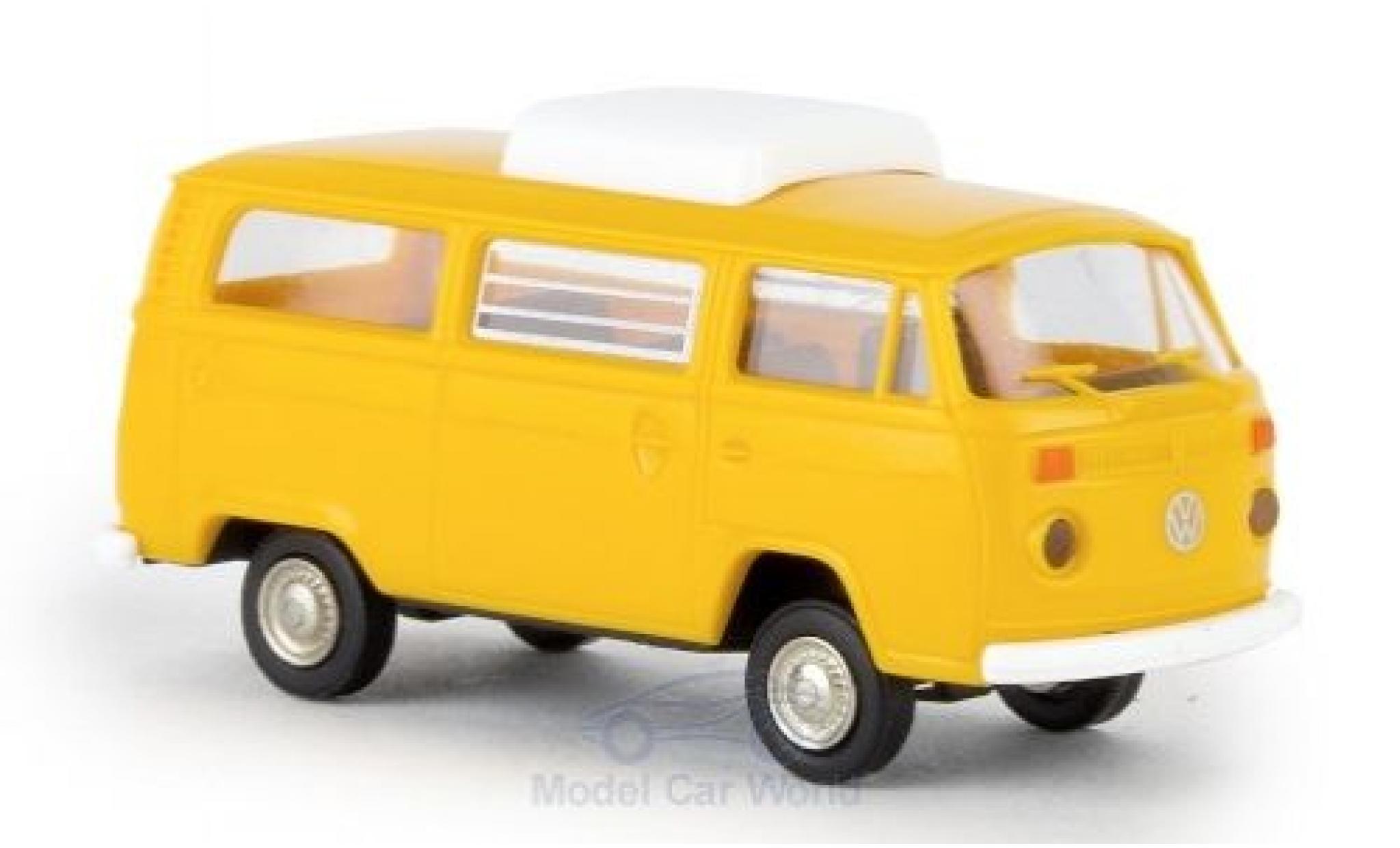 Volkswagen T2 1/87 Brekina Camper geel 1973 mit Hubdach modelauto