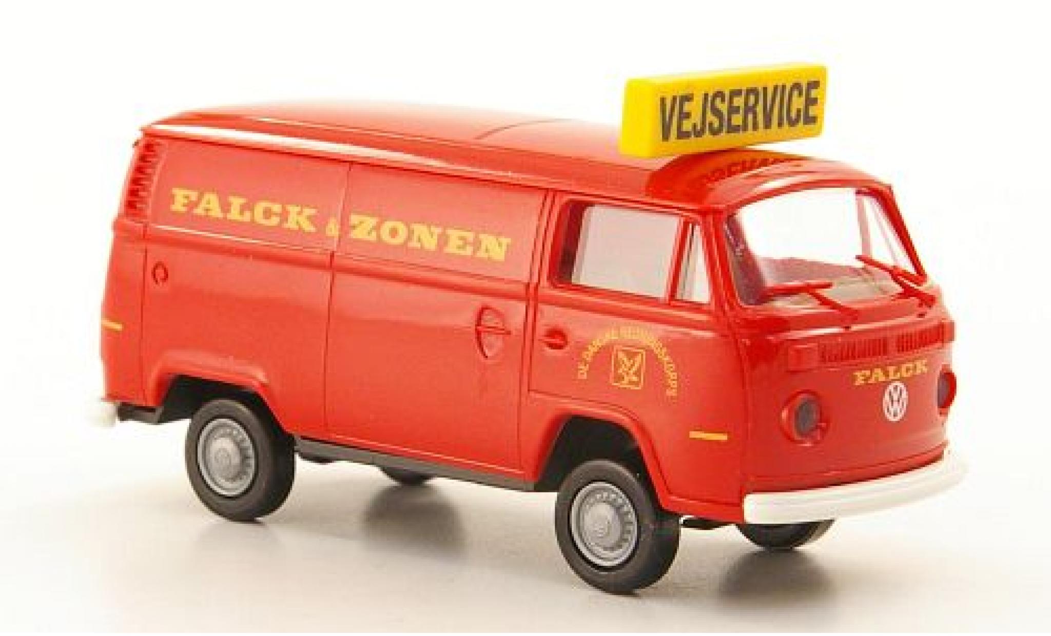 Volkswagen T2 1/87 Brekina Kasten Falck & Zonen Vejservice (DK) modelauto