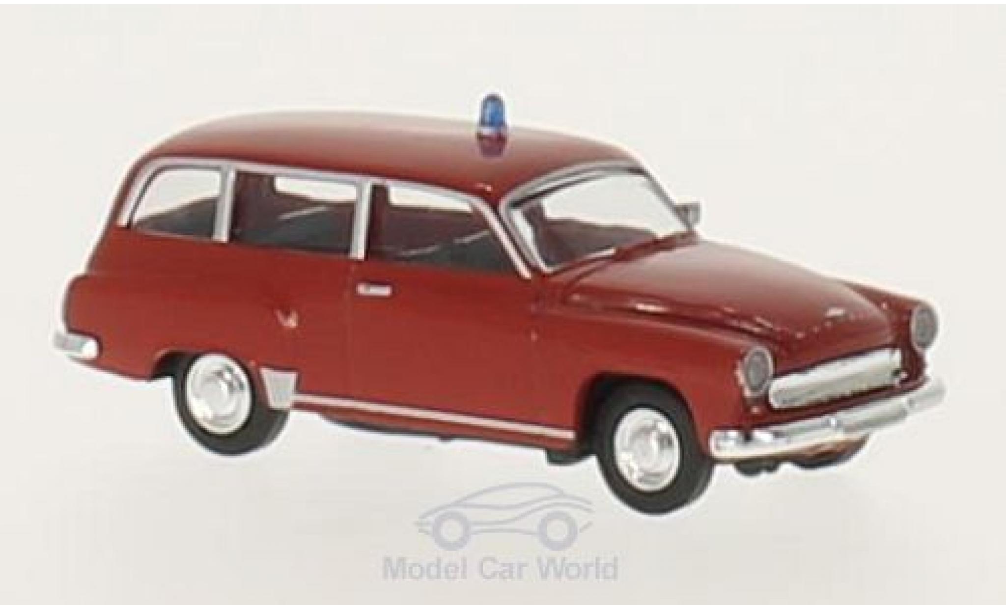 Wartburg 311 1/87 Brekina Stationwagen Brandweer modelauto