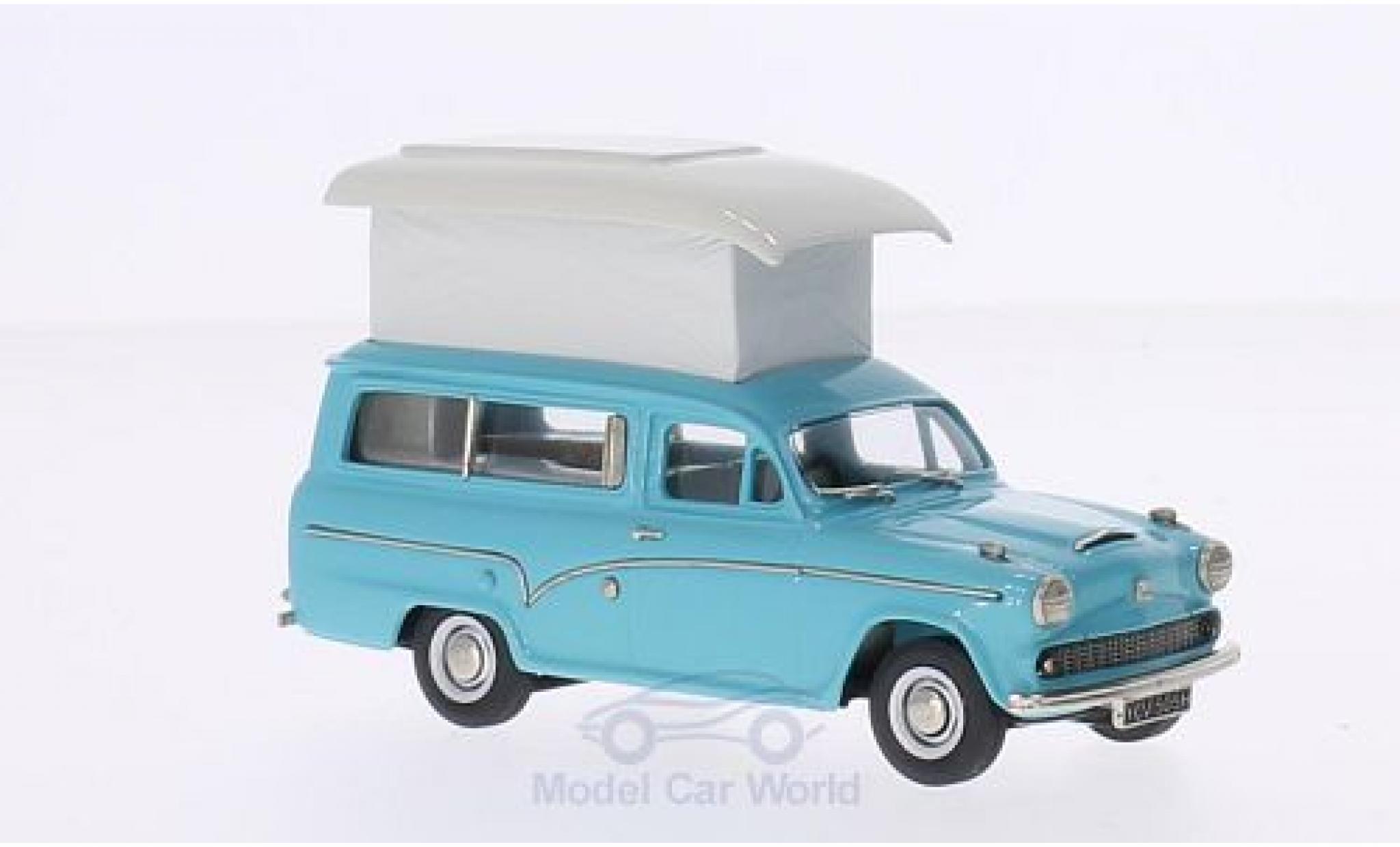 Austin A60 1/43 Brooklin Van t&uuml;rkis 1969 mit Zeltaufbau modelauto