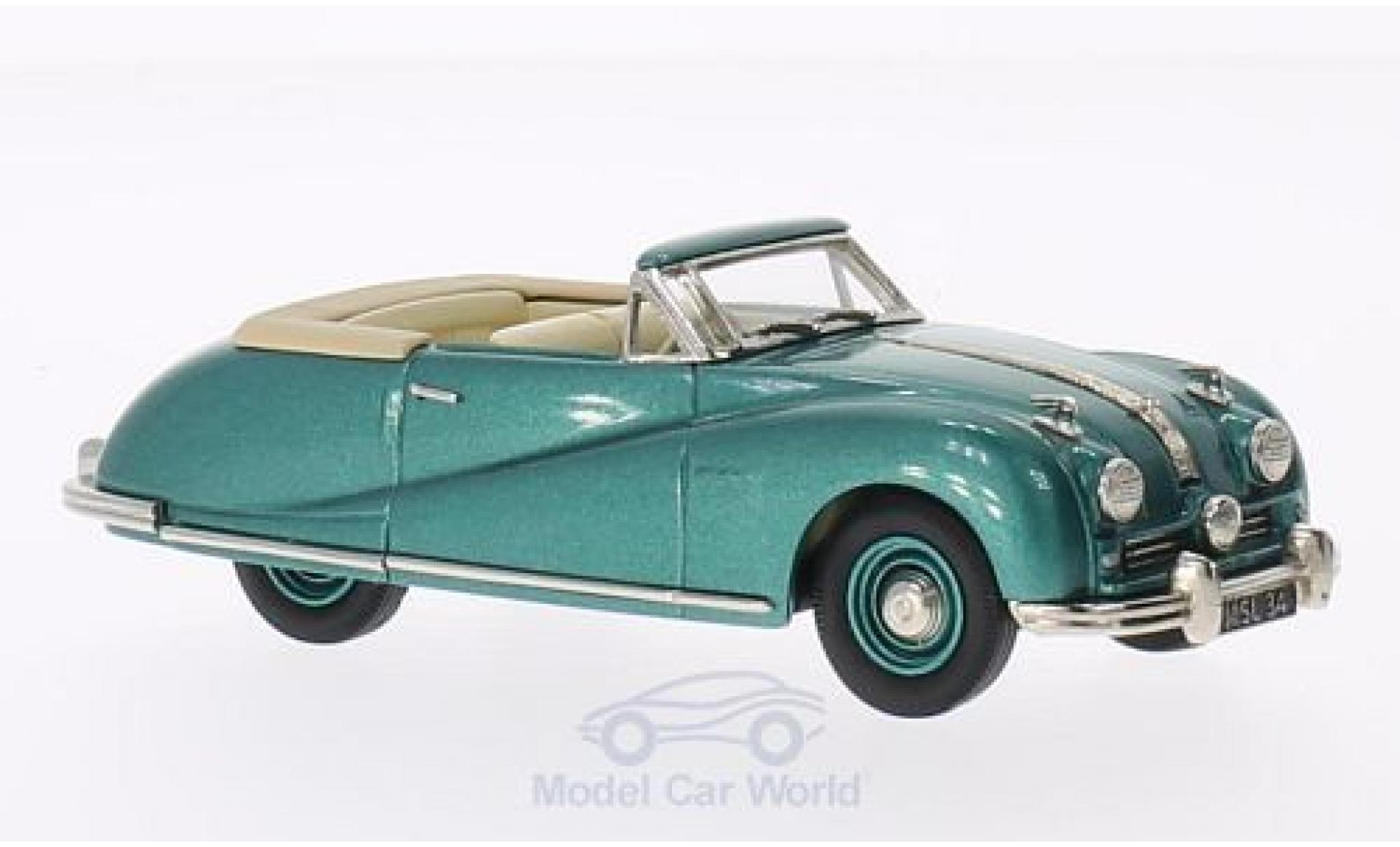 Austin A90 1/43 Brooklin Atlantic Cabriolet Top Down metallic groen 1948 modelauto